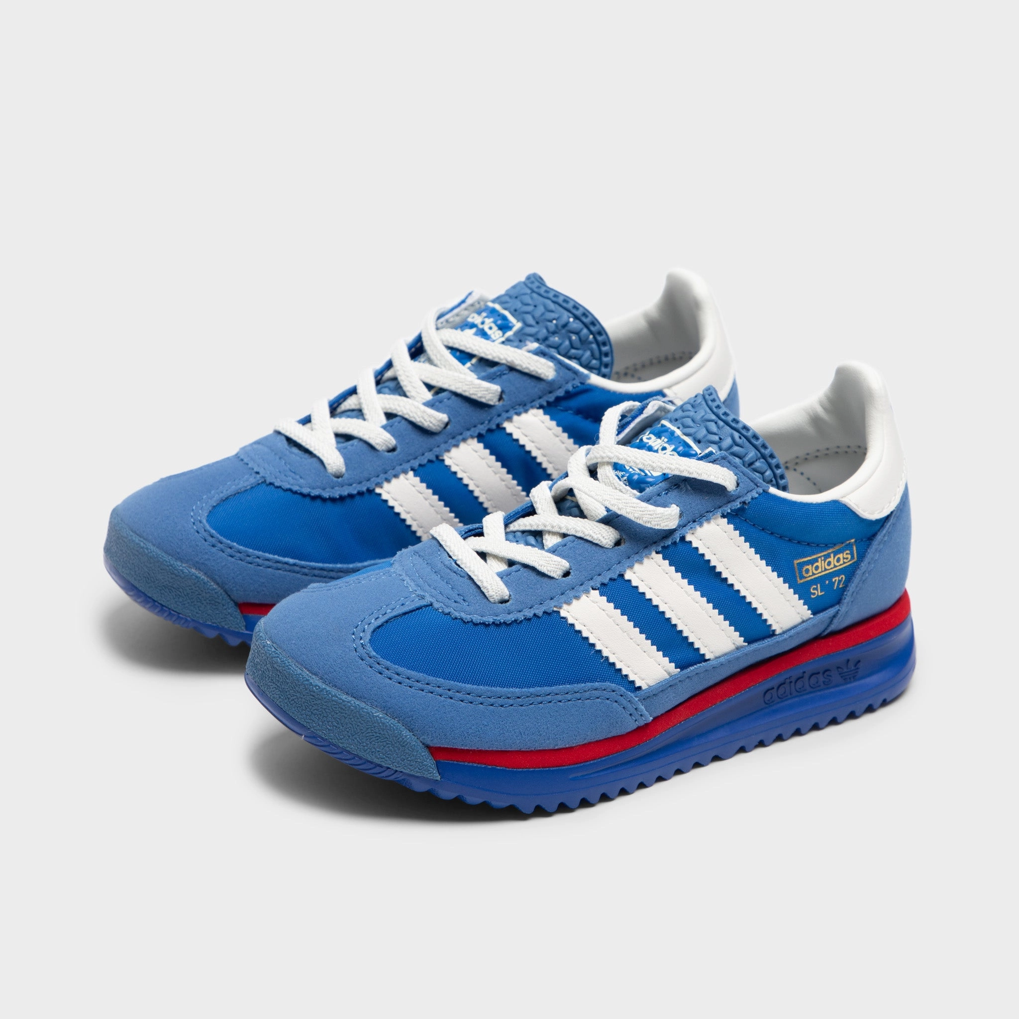 adidas Children's SL 72 Blue / Core White - Better Scarlet