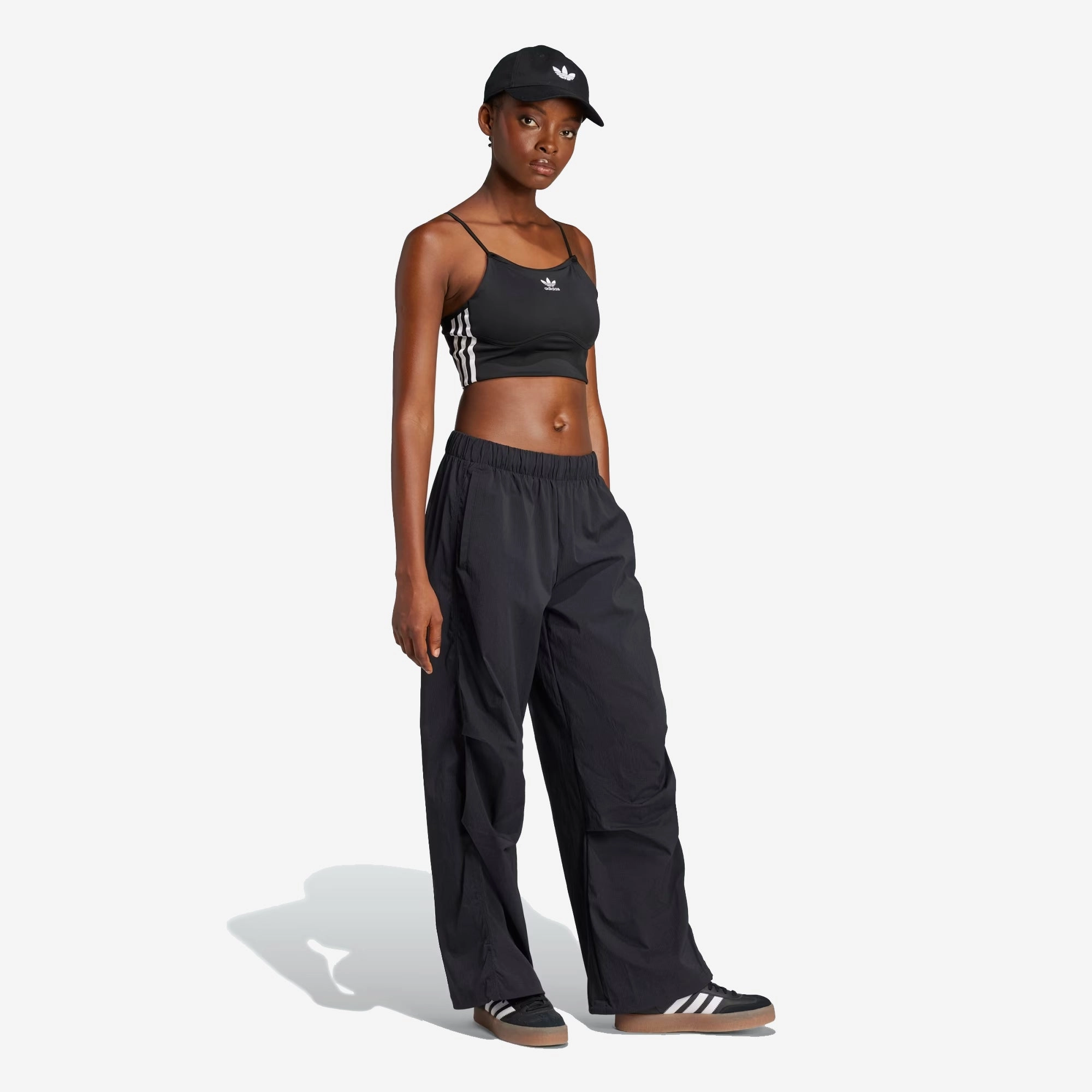 Adidas Originals | ESSENTIALS RIPSTOP PARACHUTE PANTS { BLACK