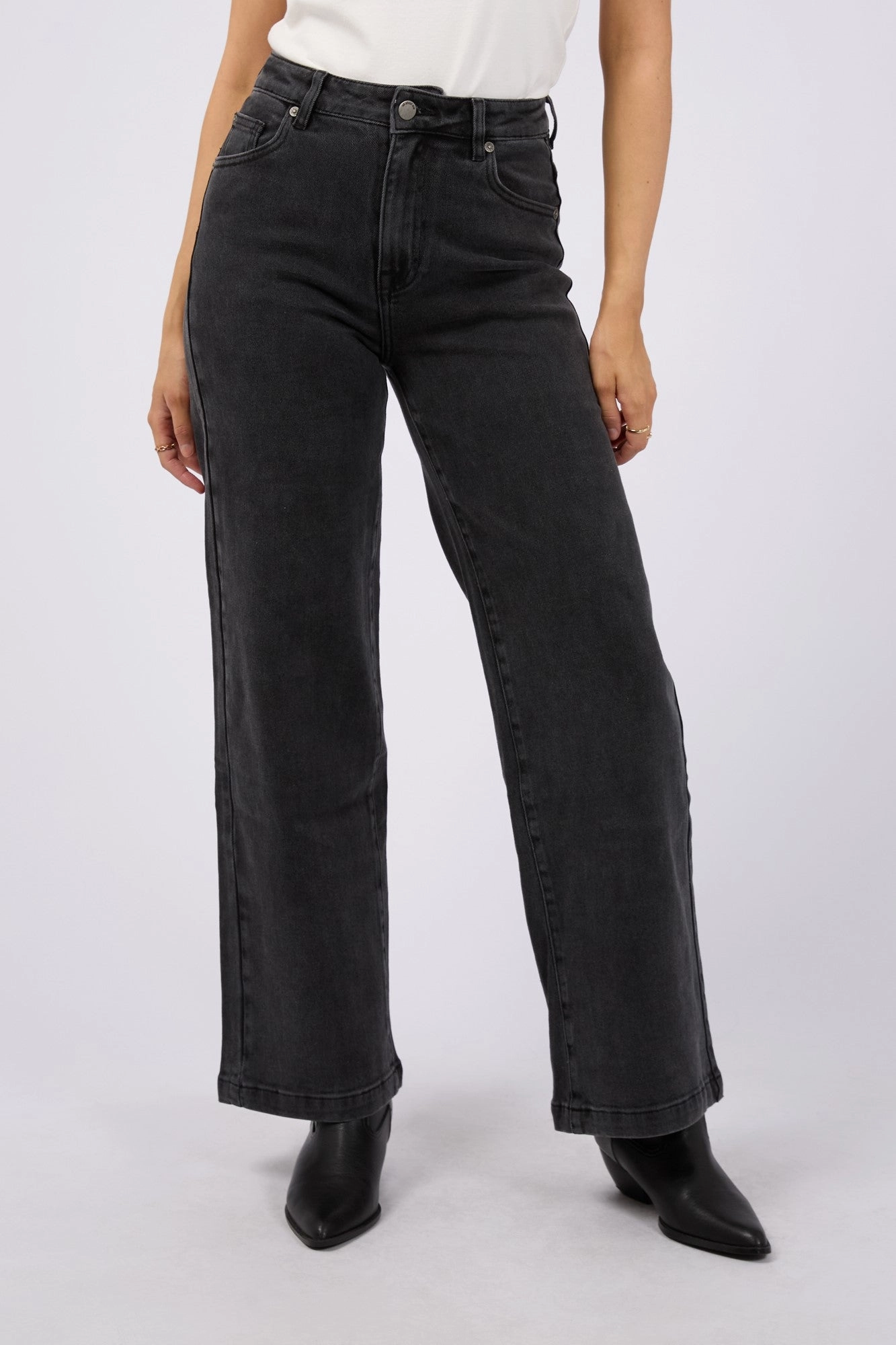 All About Eve Jacqui Wide Leg Washed Black