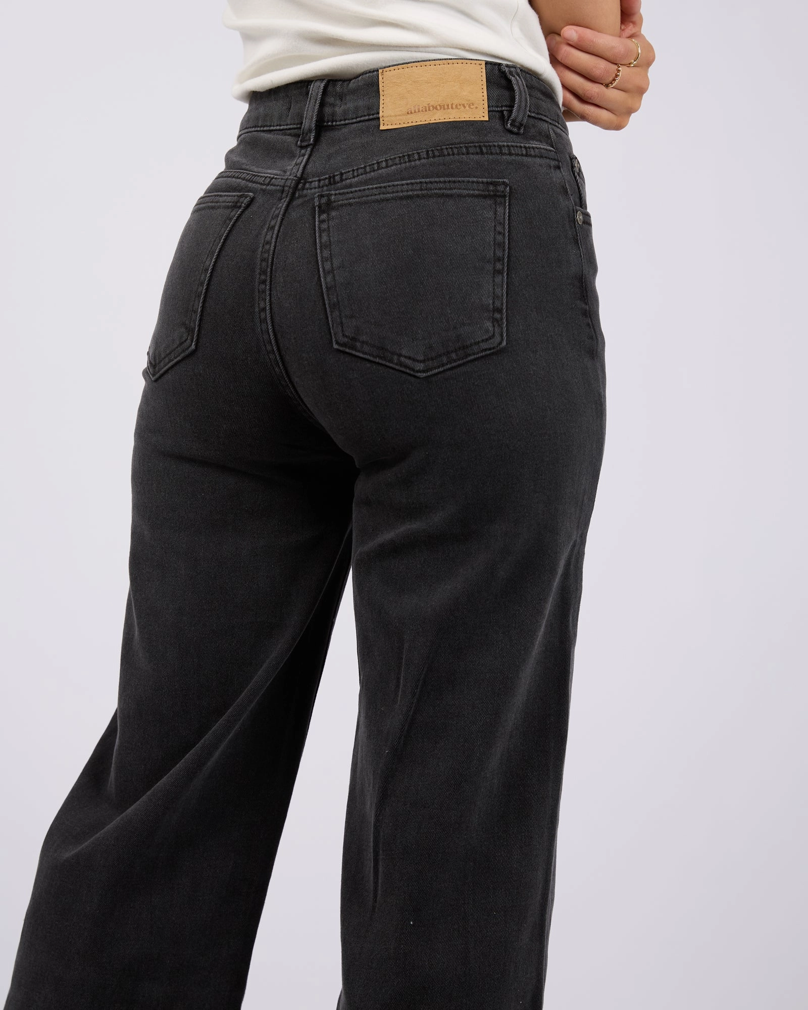 All About Eve Jacqui Wide Leg Washed Black