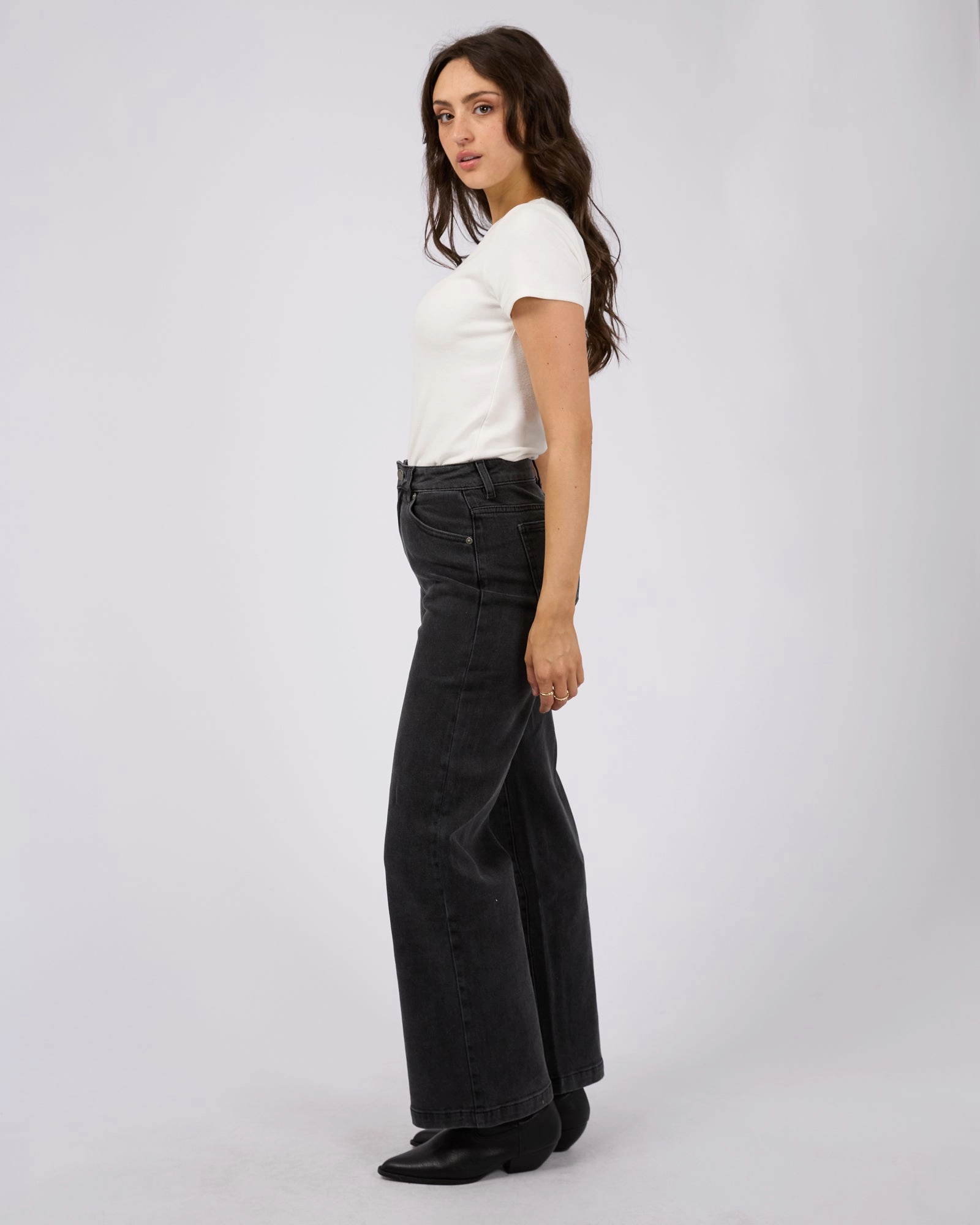 All About Eve Jacqui Wide Leg Washed Black