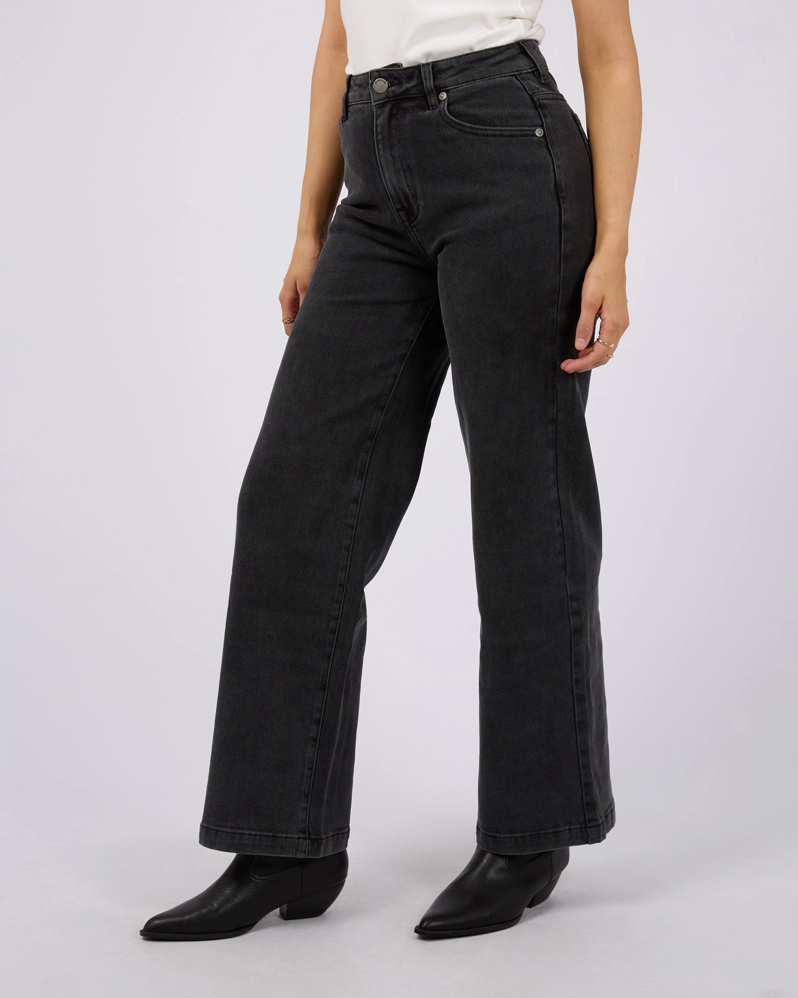 All About Eve Jacqui Wide Leg Washed Black