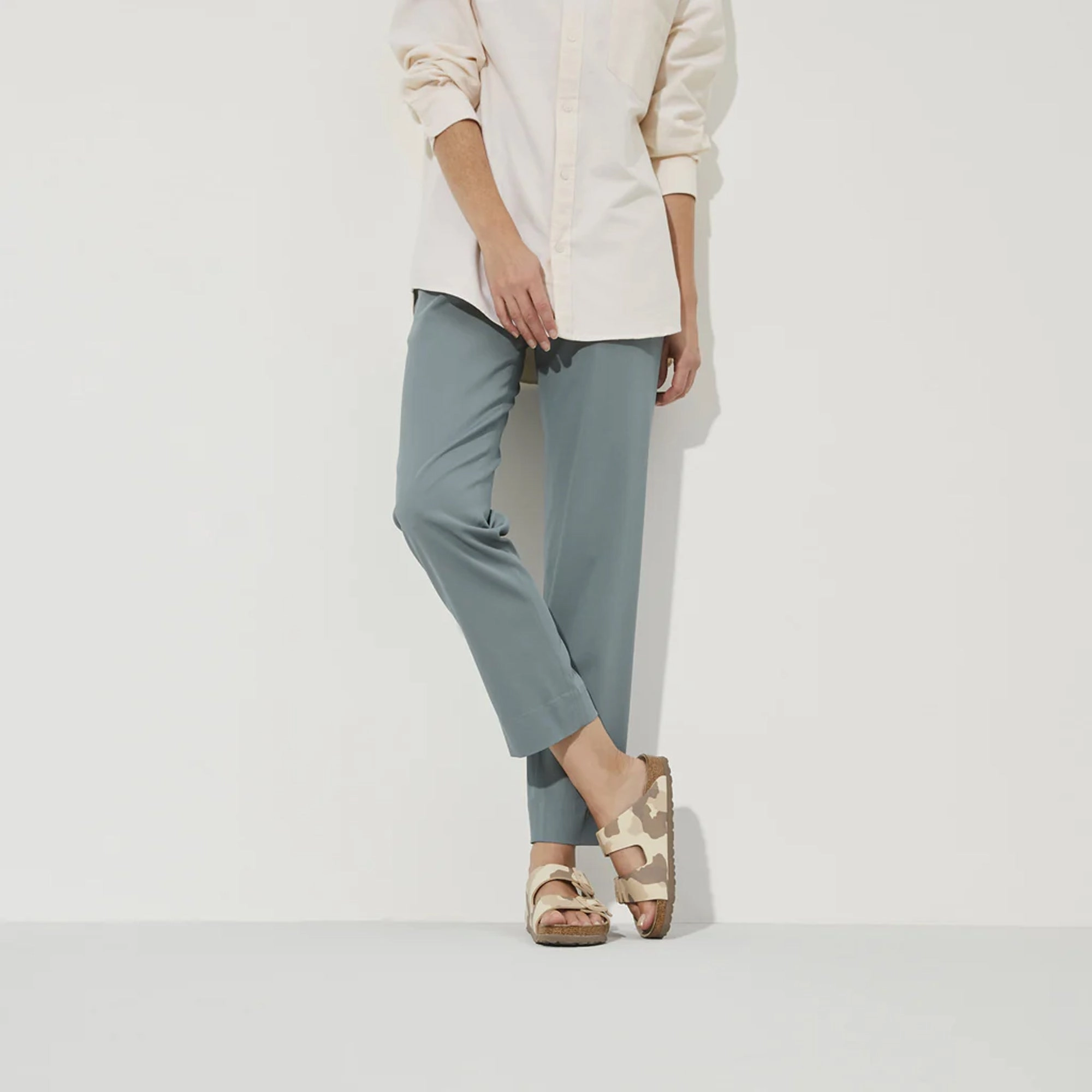 Birkenstock | ARIZONA SOFT FOOTBED BIRKO-FLOR  { MULTI/DESERT SOIL GREY