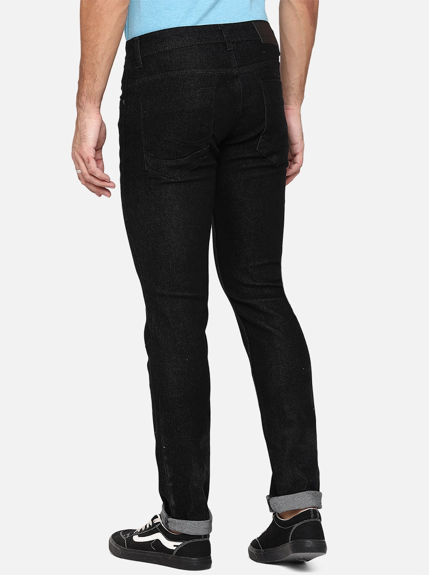 Black Washed Narrow Fit Jeans | Greenfibre