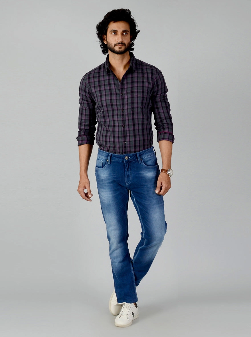 Blue Washed Slim Fit Jeans | JadeBlue