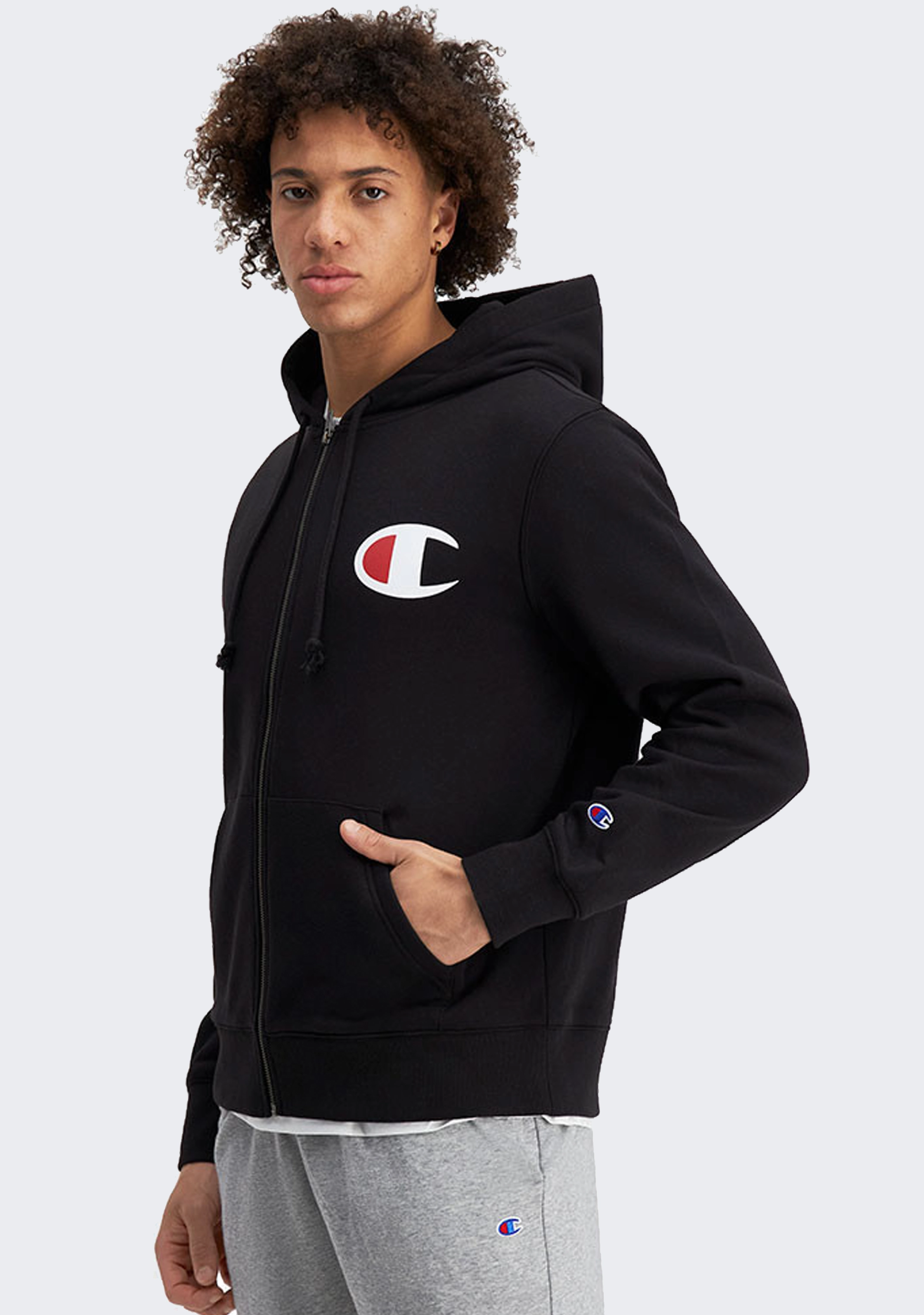 Champion Mens C Logo Zip Hoodie
