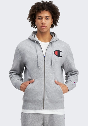 Champion Mens C Logo Zip Hoodie