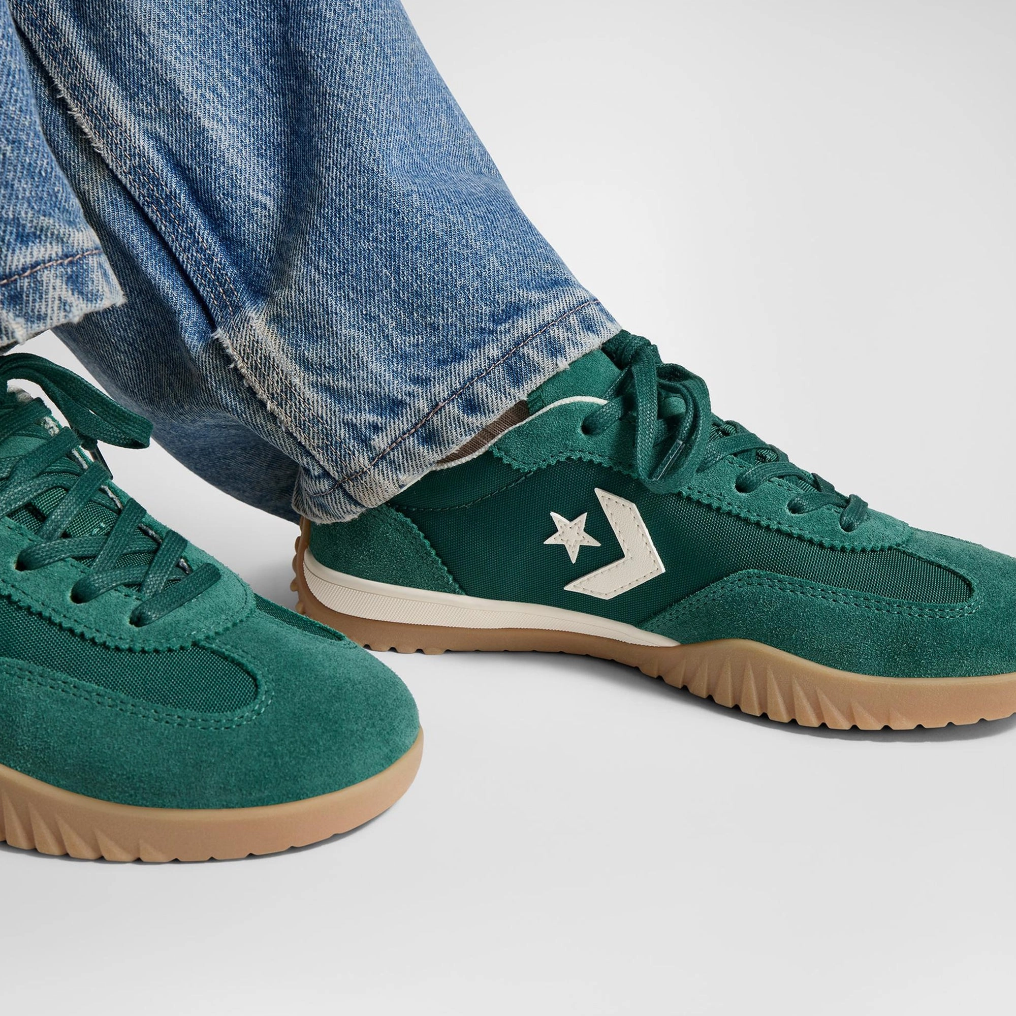 CONVERSE | RUN STAR TRAINER LOW { GREEN/EGRET/WHITE