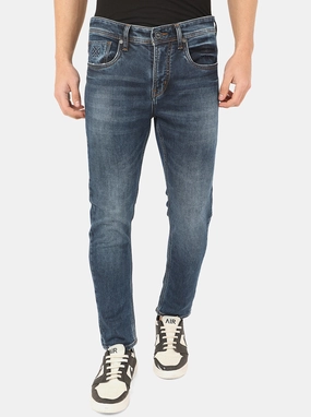 Denim Blue Washed Rider Fit Jeans | JadeBlue