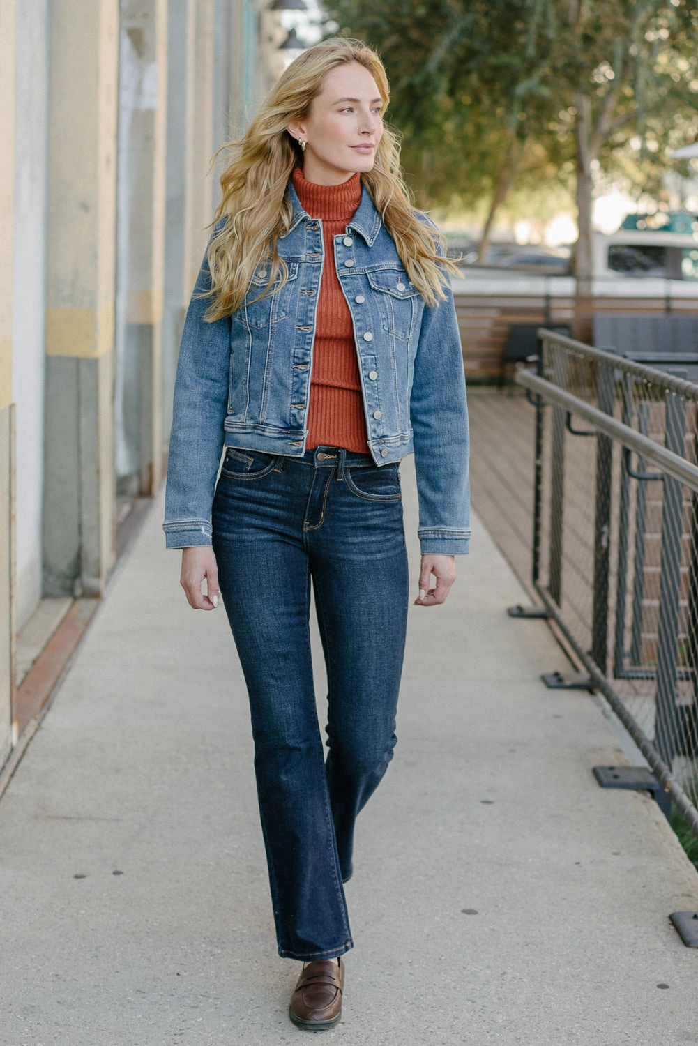 Elsy Whiskered Bootcut Jeans (Petite)