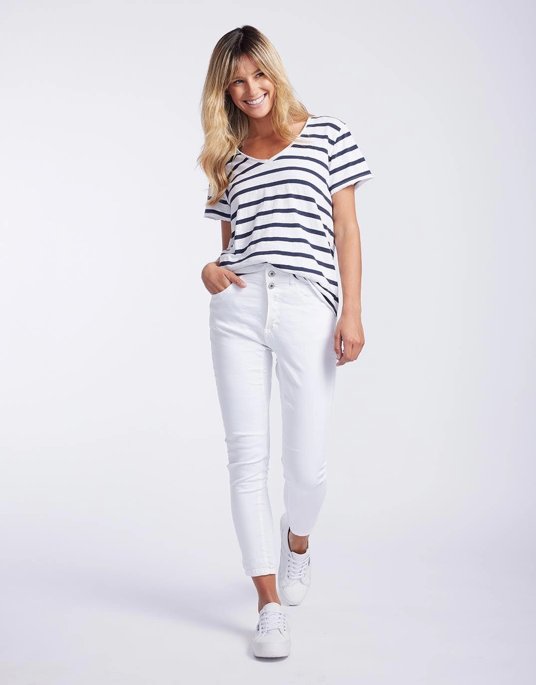 Emma Stretch Jean - White