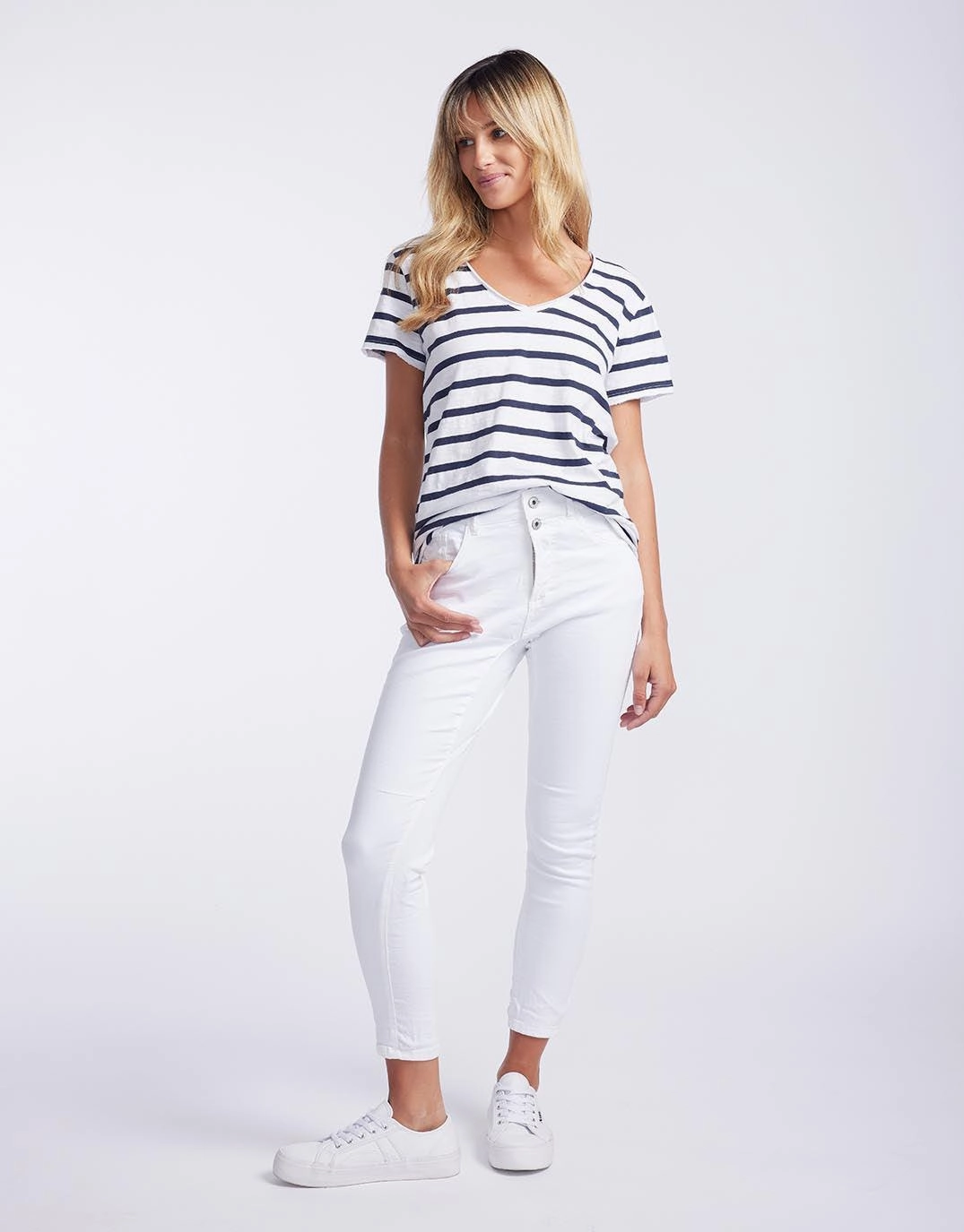 Emma Stretch Jean - White