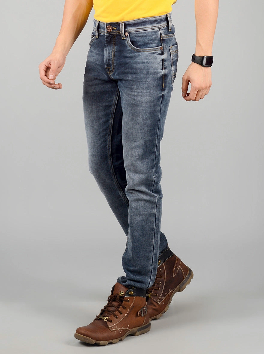 Flint Stone Washed Slim Fit Jeans | JadeBlue