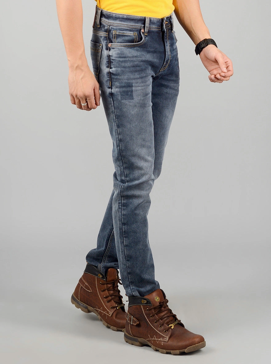 Flint Stone Washed Slim Fit Jeans | JadeBlue