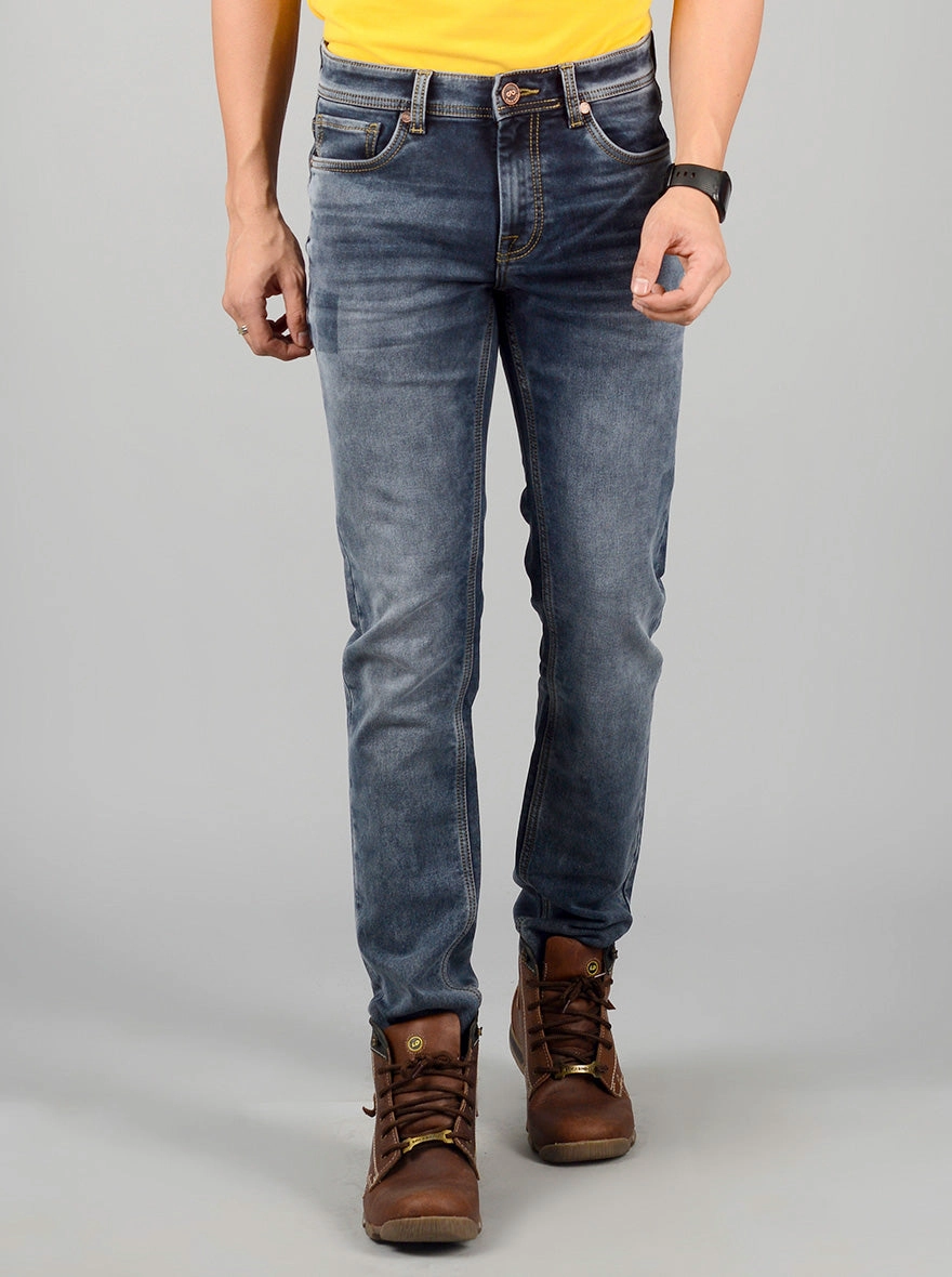 Flint Stone Washed Slim Fit Jeans | JadeBlue