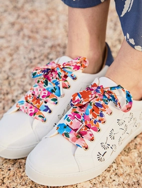 Floral Vegan Laces | Cobalt