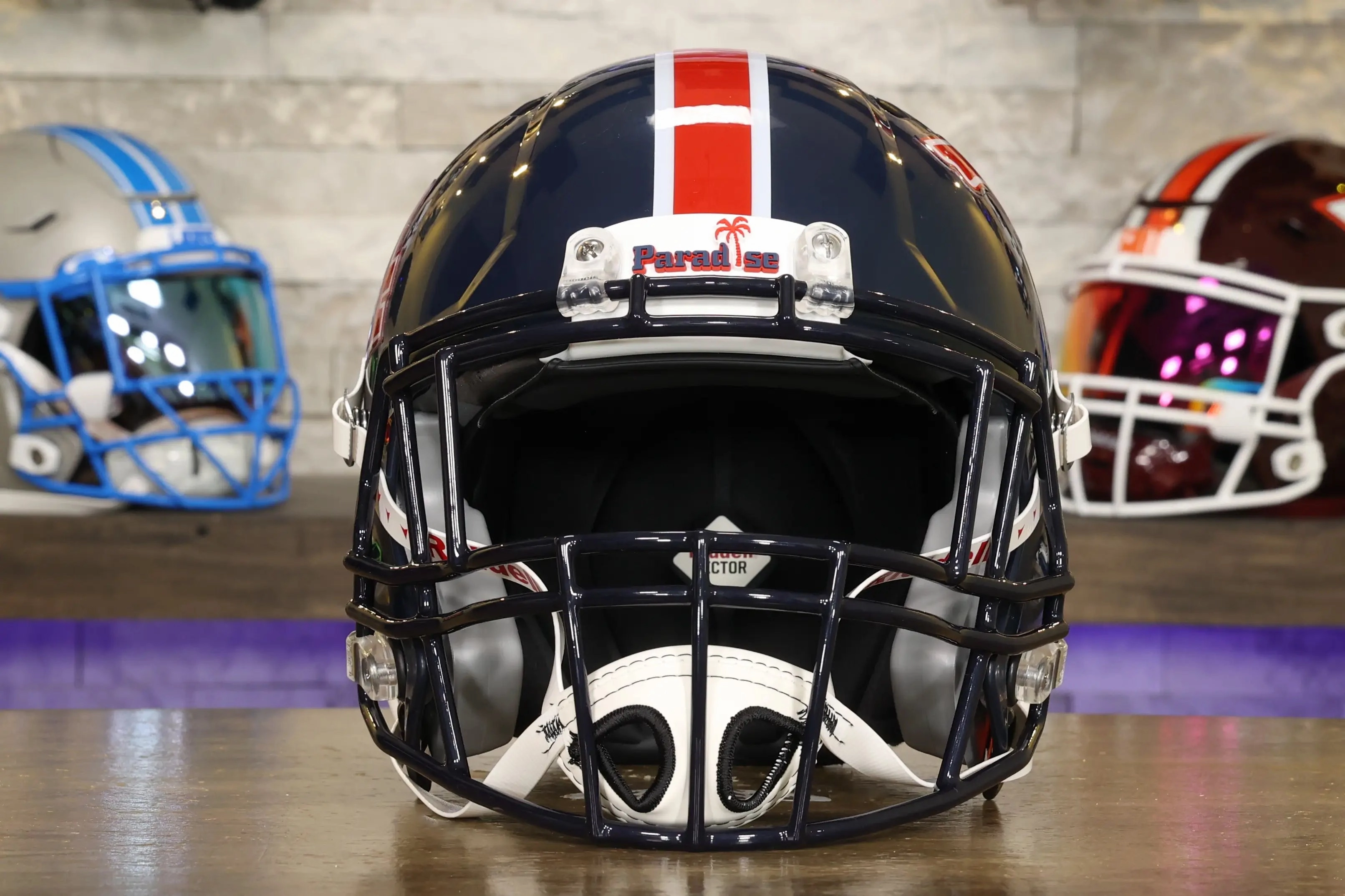 Florida Atlantic Owls Speed Authentic Helmet - Navy