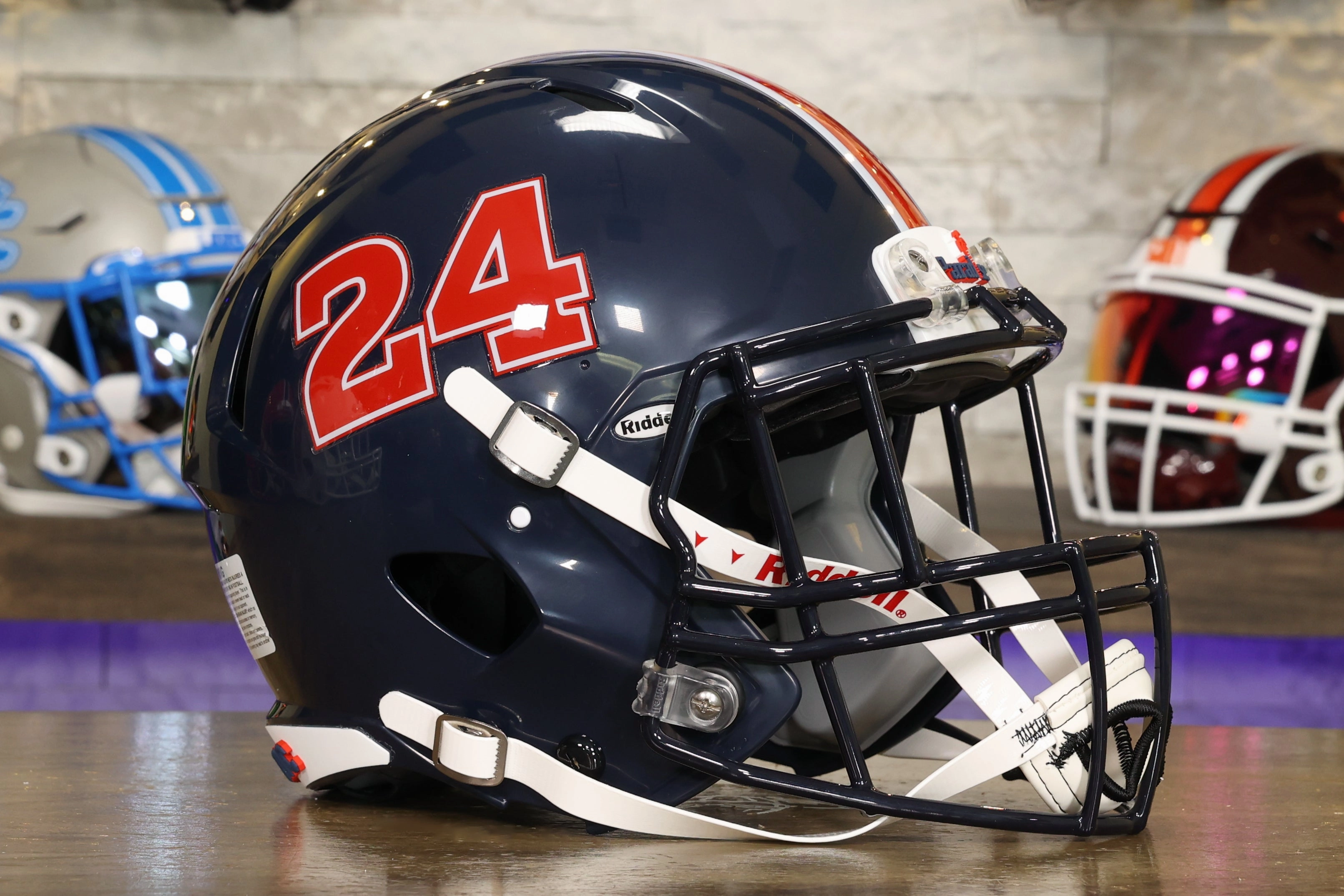 Florida Atlantic Owls Speed Authentic Helmet - Navy