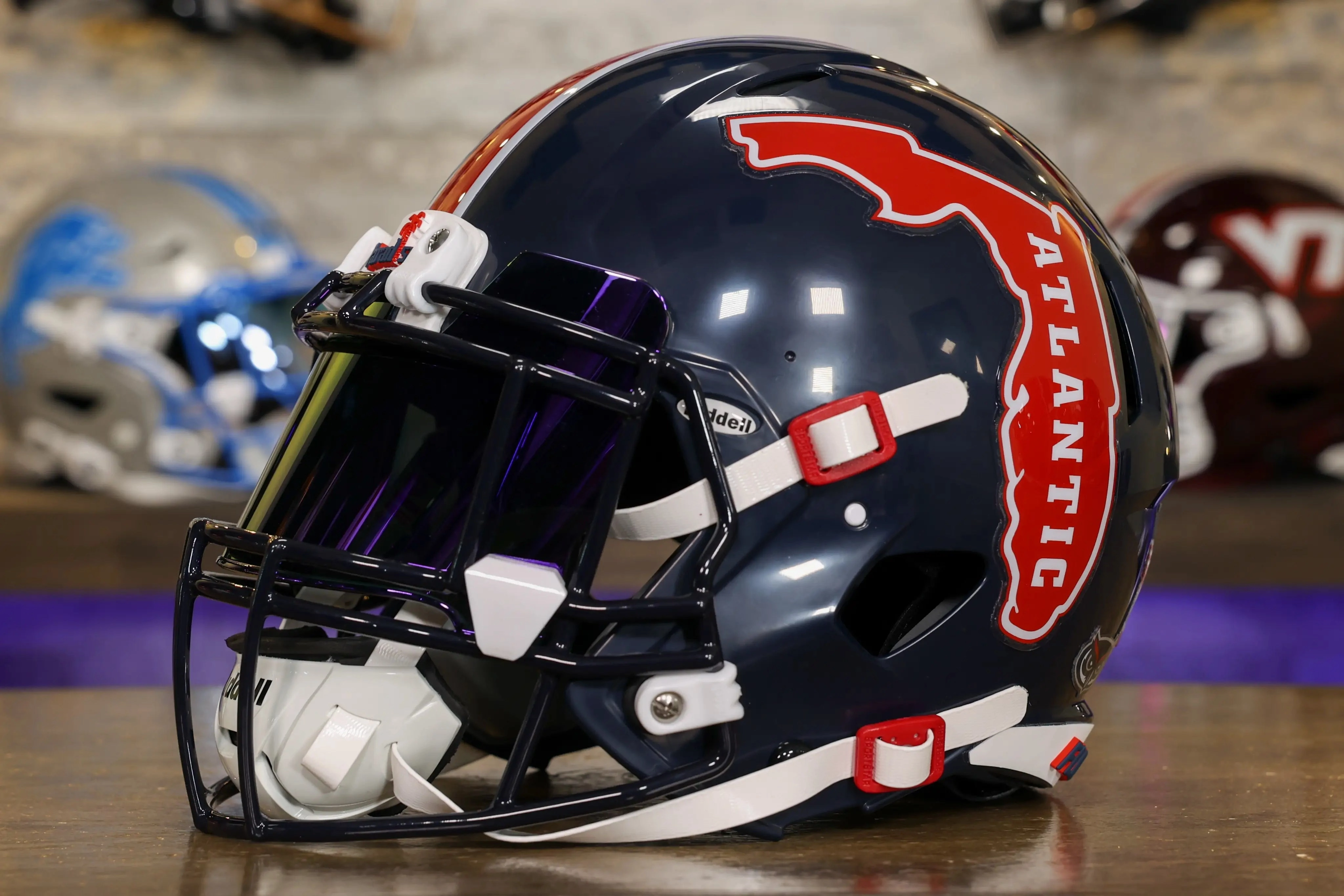 Florida Atlantic Owls Speed Authentic Helmet Navy - GG Edition