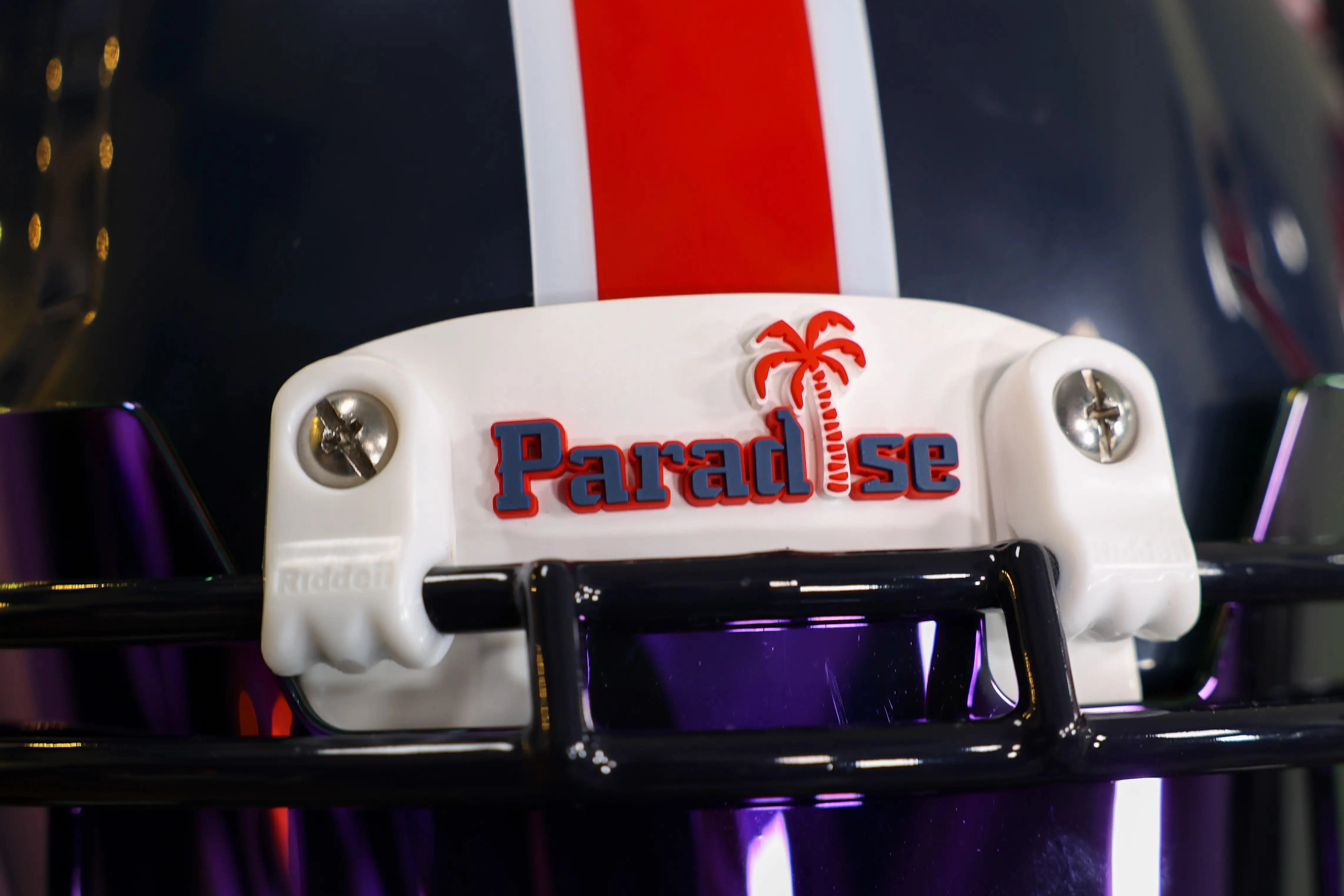 Florida Atlantic Owls Speed Authentic Helmet Navy - GG Edition