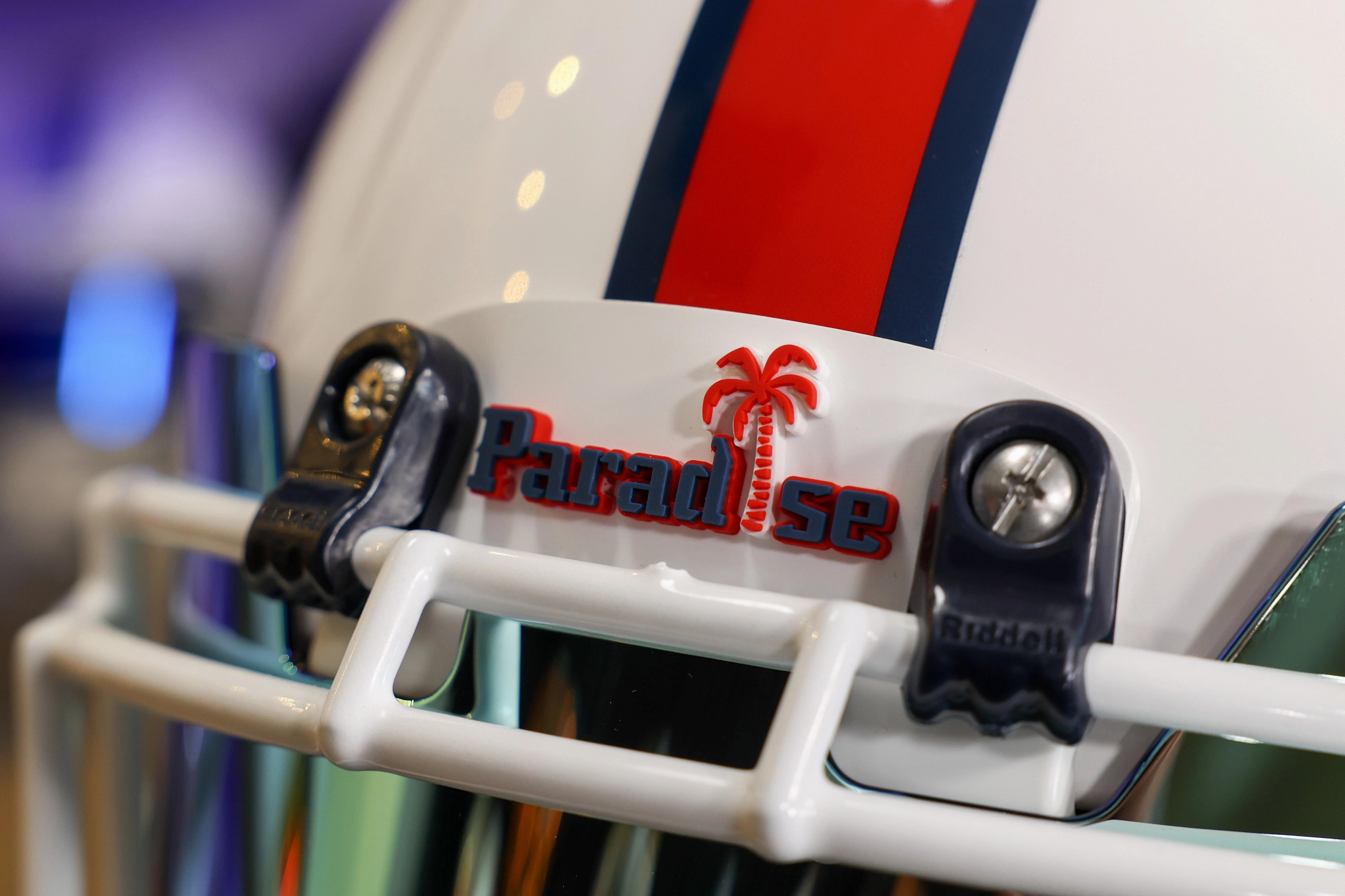 Florida Atlantic Owls Speed Authentic Helmet White - GG Edition