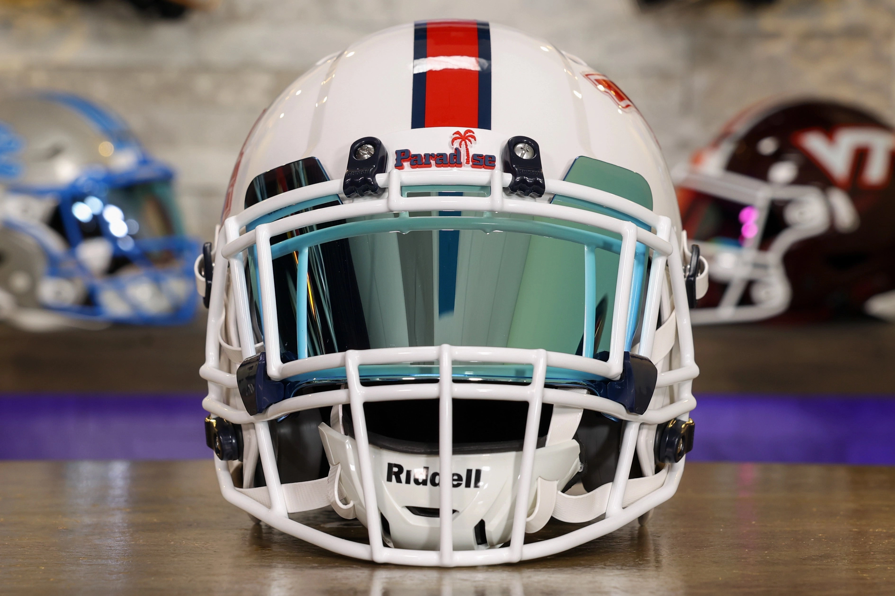 Florida Atlantic Owls Speed Authentic Helmet White - GG Edition
