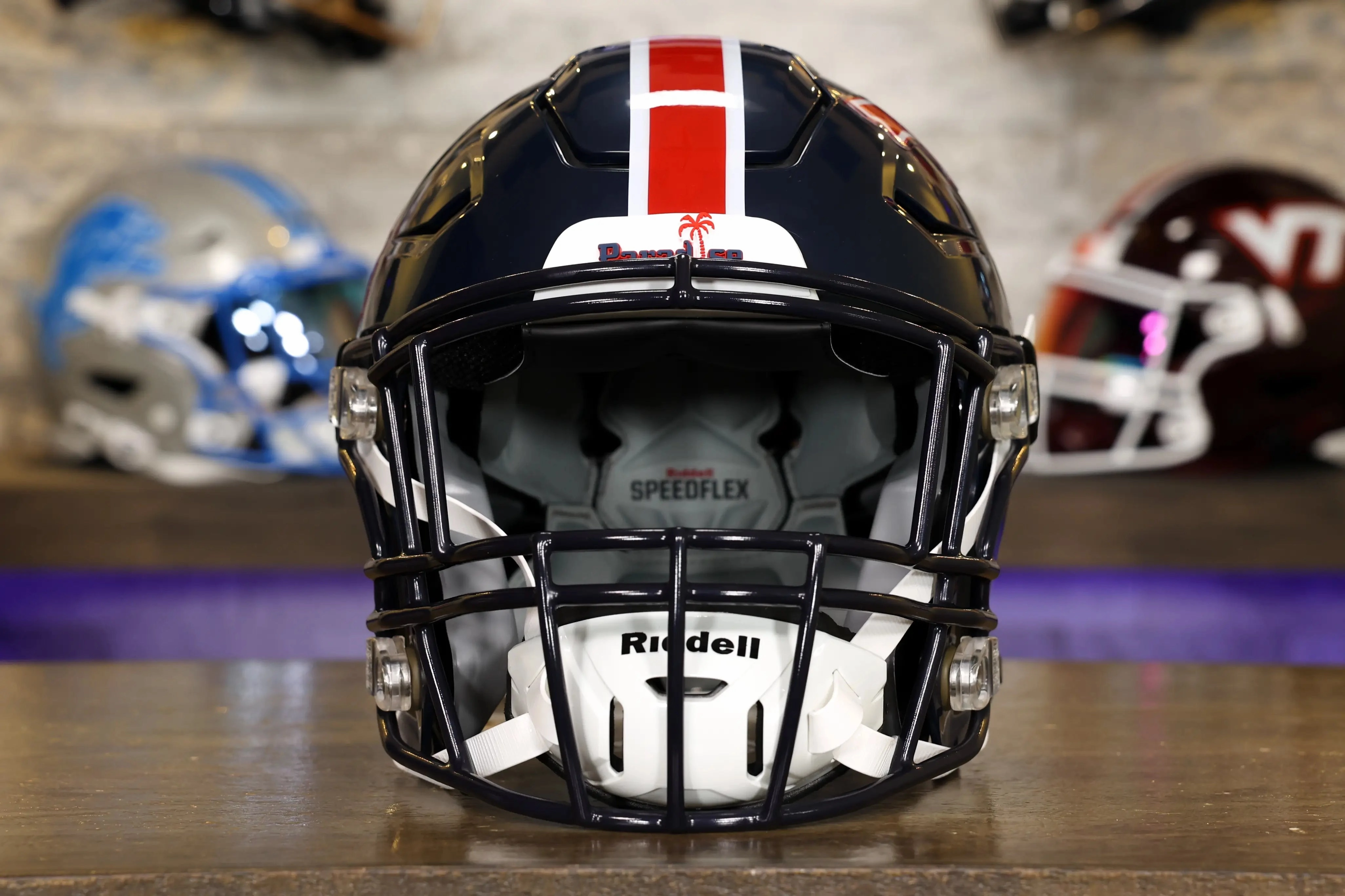 Florida Atlantic Owls SpeedFlex Authentic Helmet - Navy