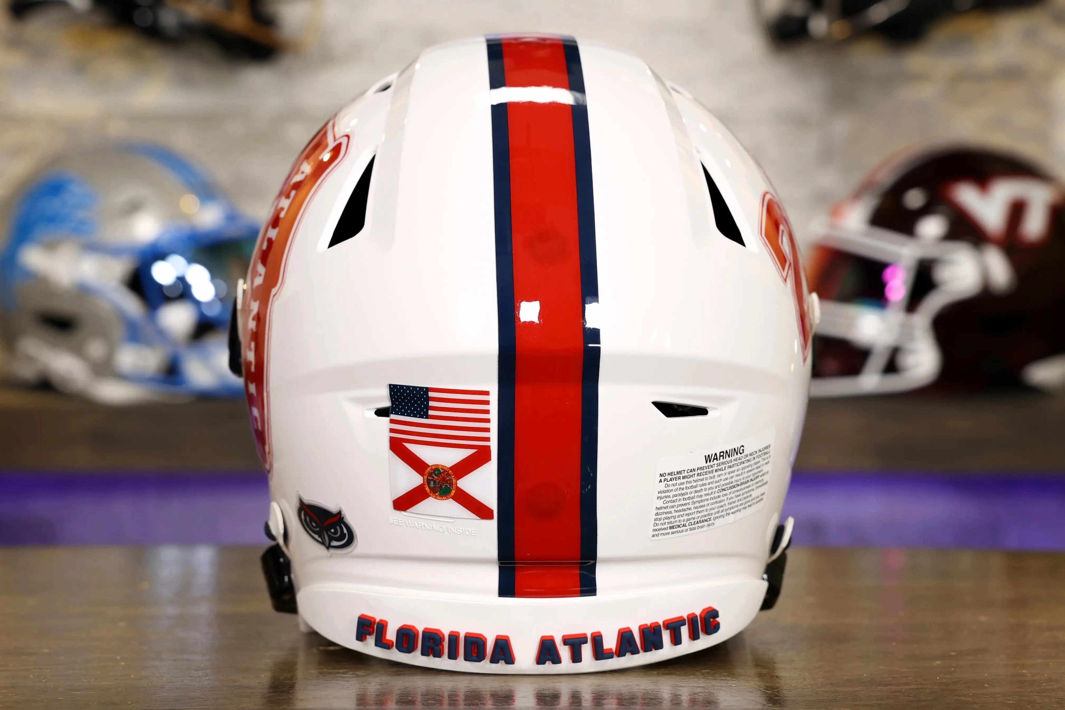 Florida Atlantic Owls SpeedFlex Authentic Helmet - White