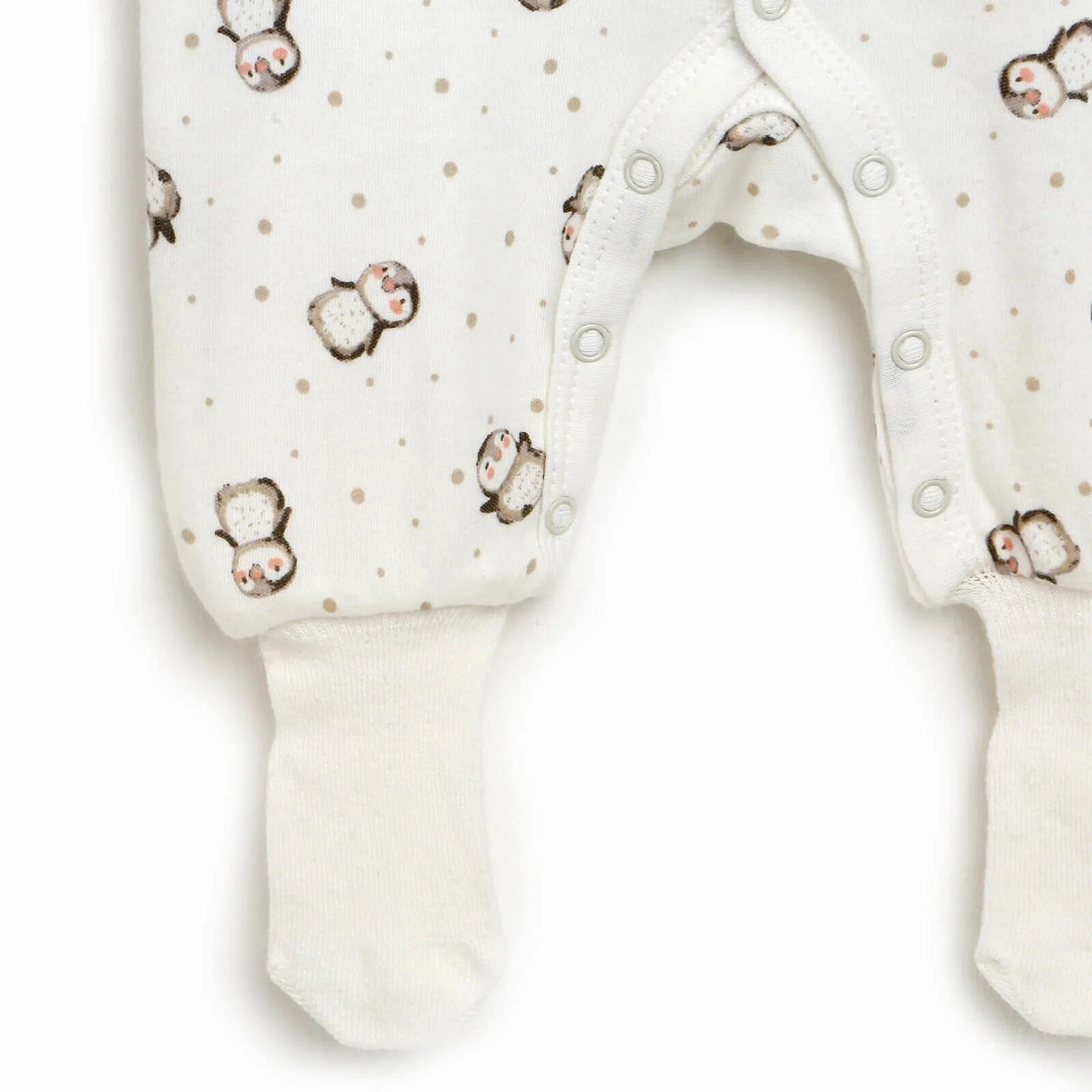 HelloBaby Newborn Baby Girl Footed Jumpsuit - Ecru