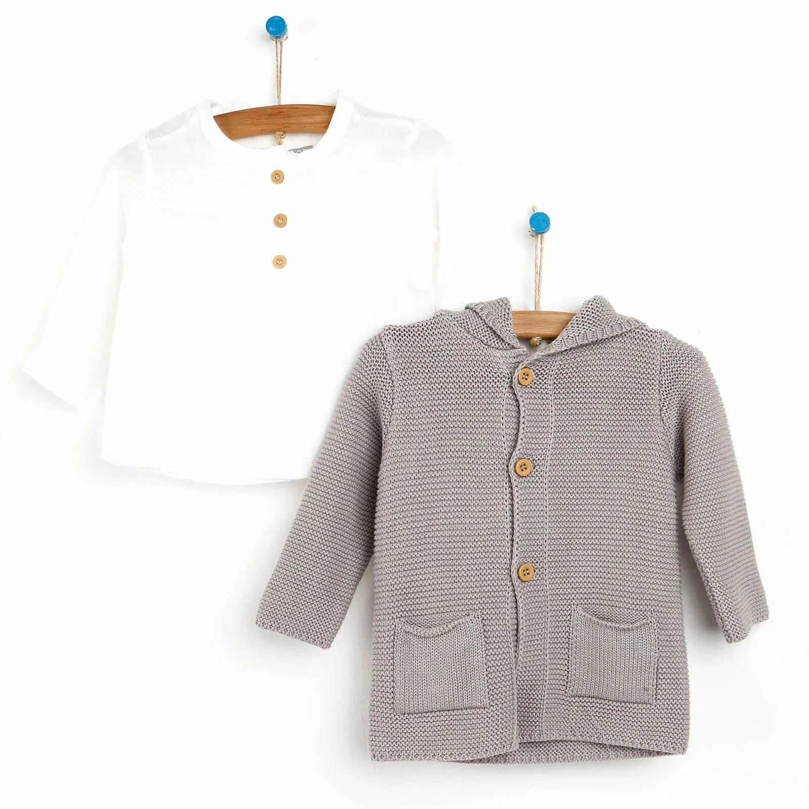 HelloBaby Shirt- Pants - Cardigan - Mink