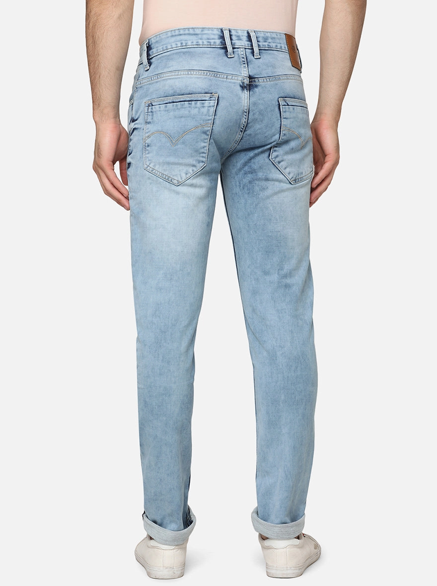 Ice Blue Washed Slim Fit Jeans | JadeBlue