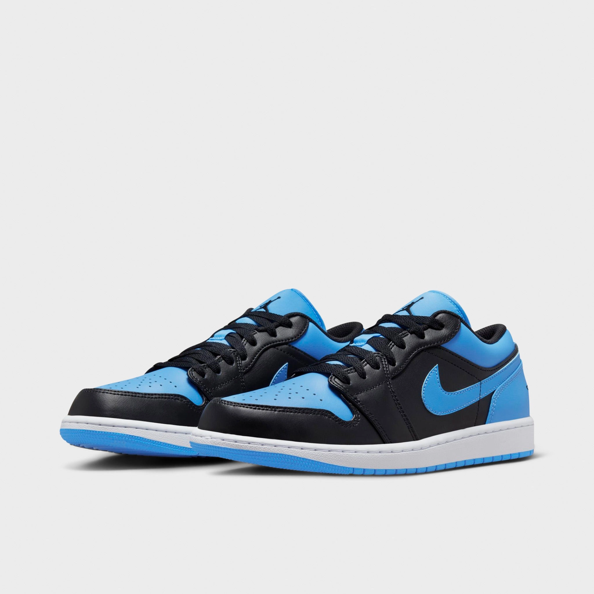 Jordan 1 Low Black / Black - University Blue