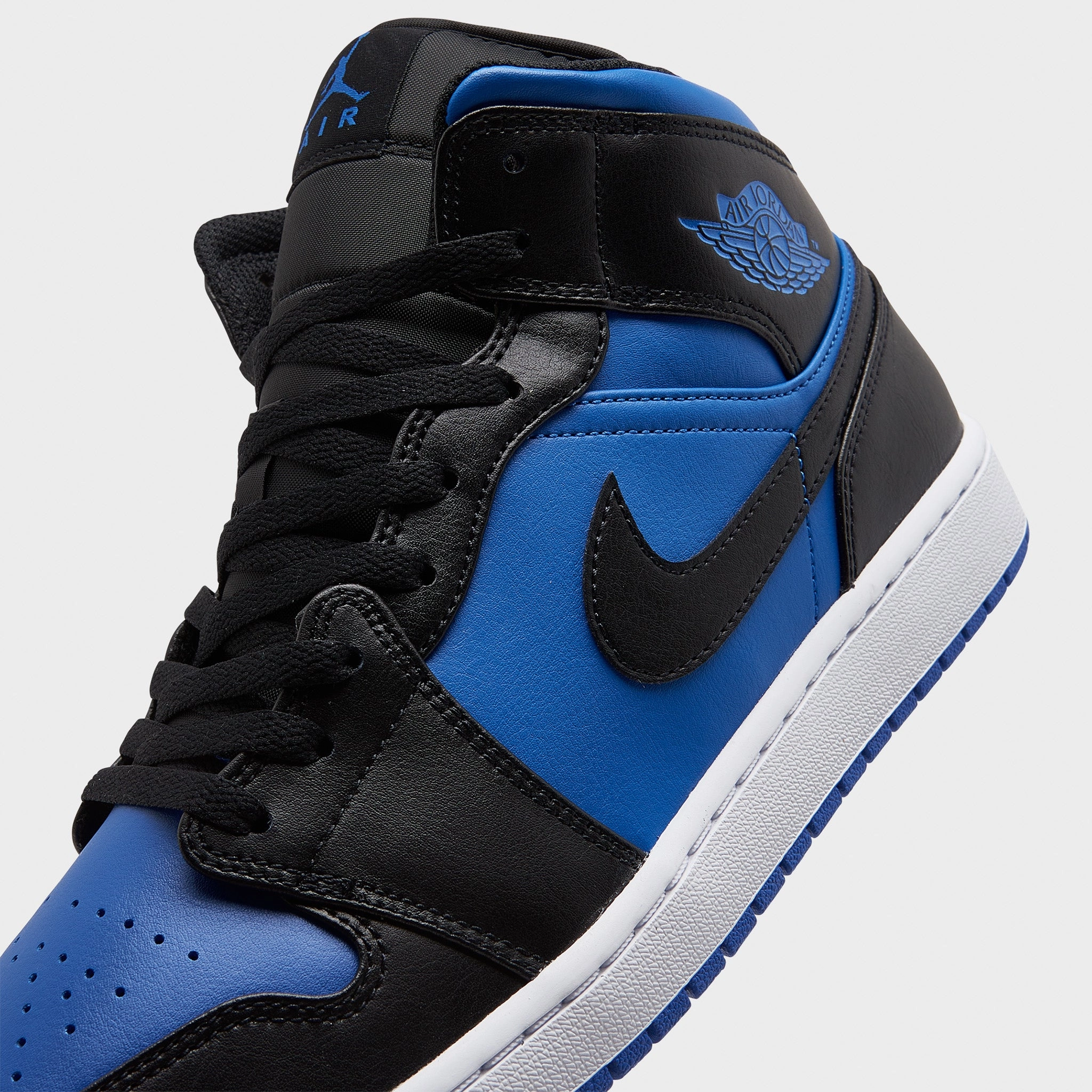 Jordan 1 Mid Black / Royal Blue - Black