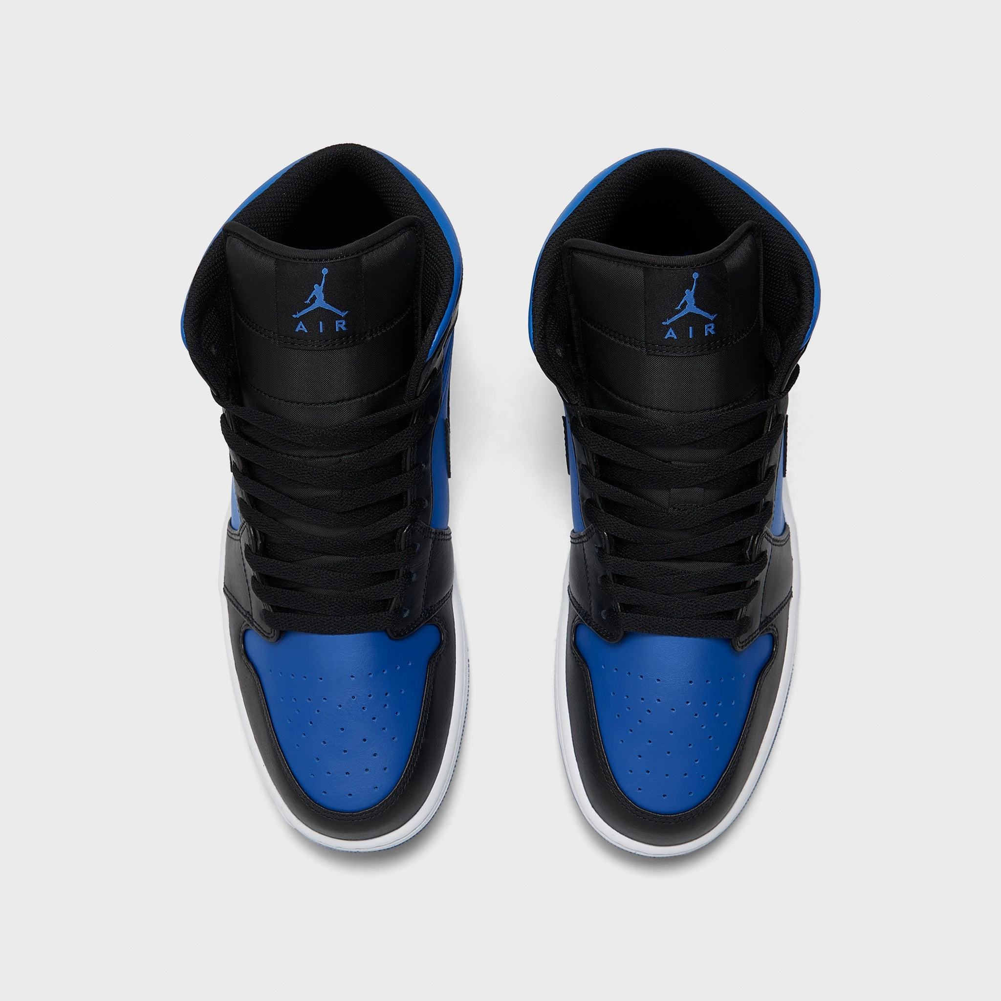 Jordan 1 Mid Black / Royal Blue - Black