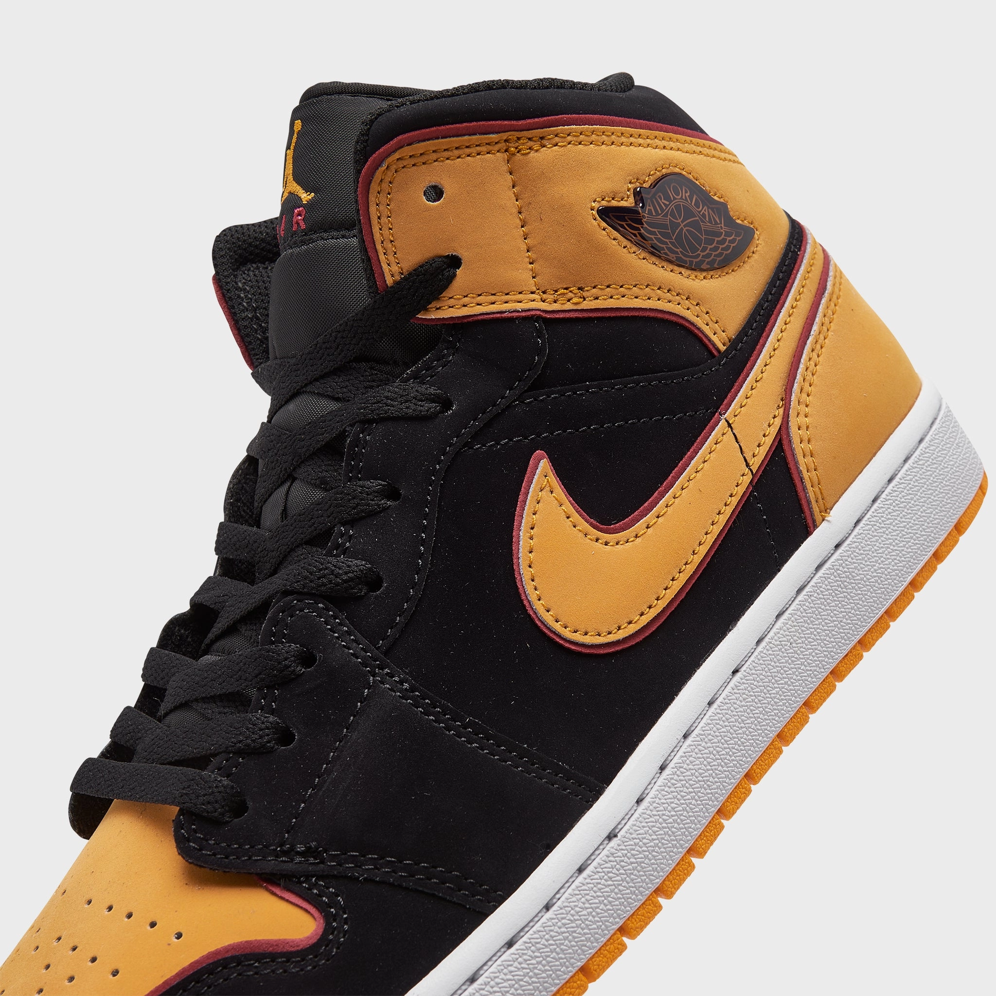 Jordan 1 Mid SE Black / Vivid Orange - Cardinal Red