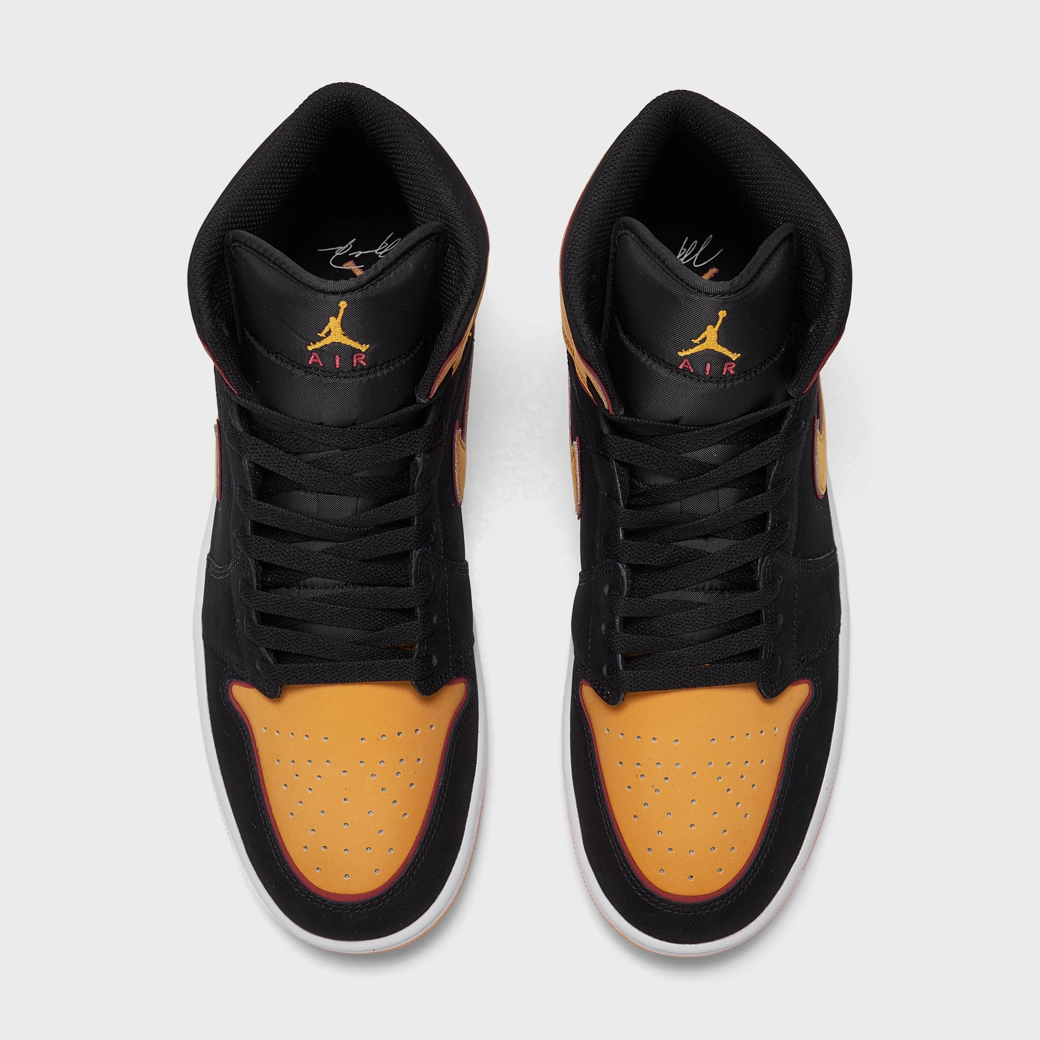 Jordan 1 Mid SE Black / Vivid Orange - Cardinal Red