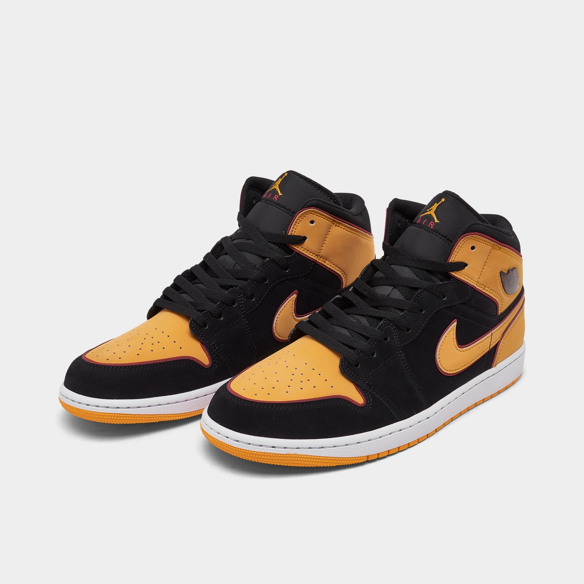 Jordan 1 Mid SE Black / Vivid Orange - Cardinal Red