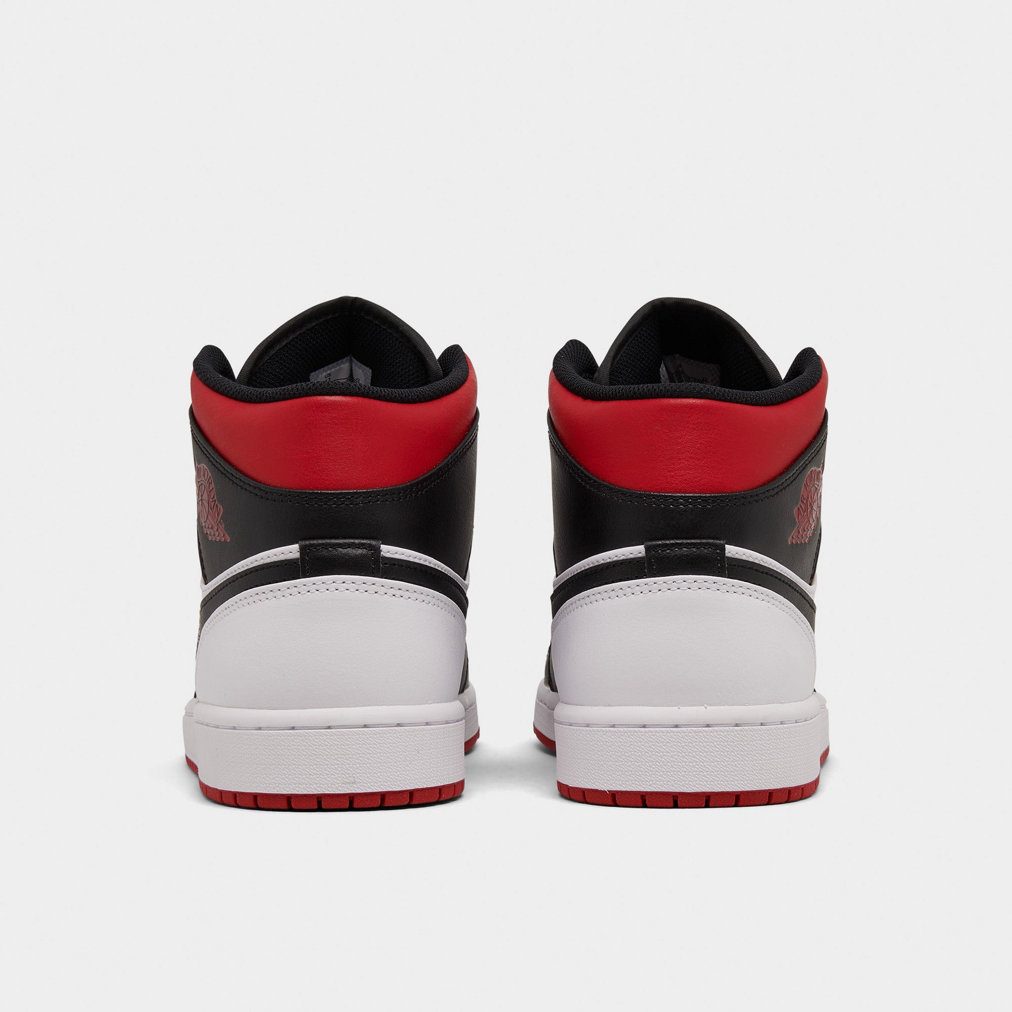 Jordan 1 Mid White / Gym Red - Black