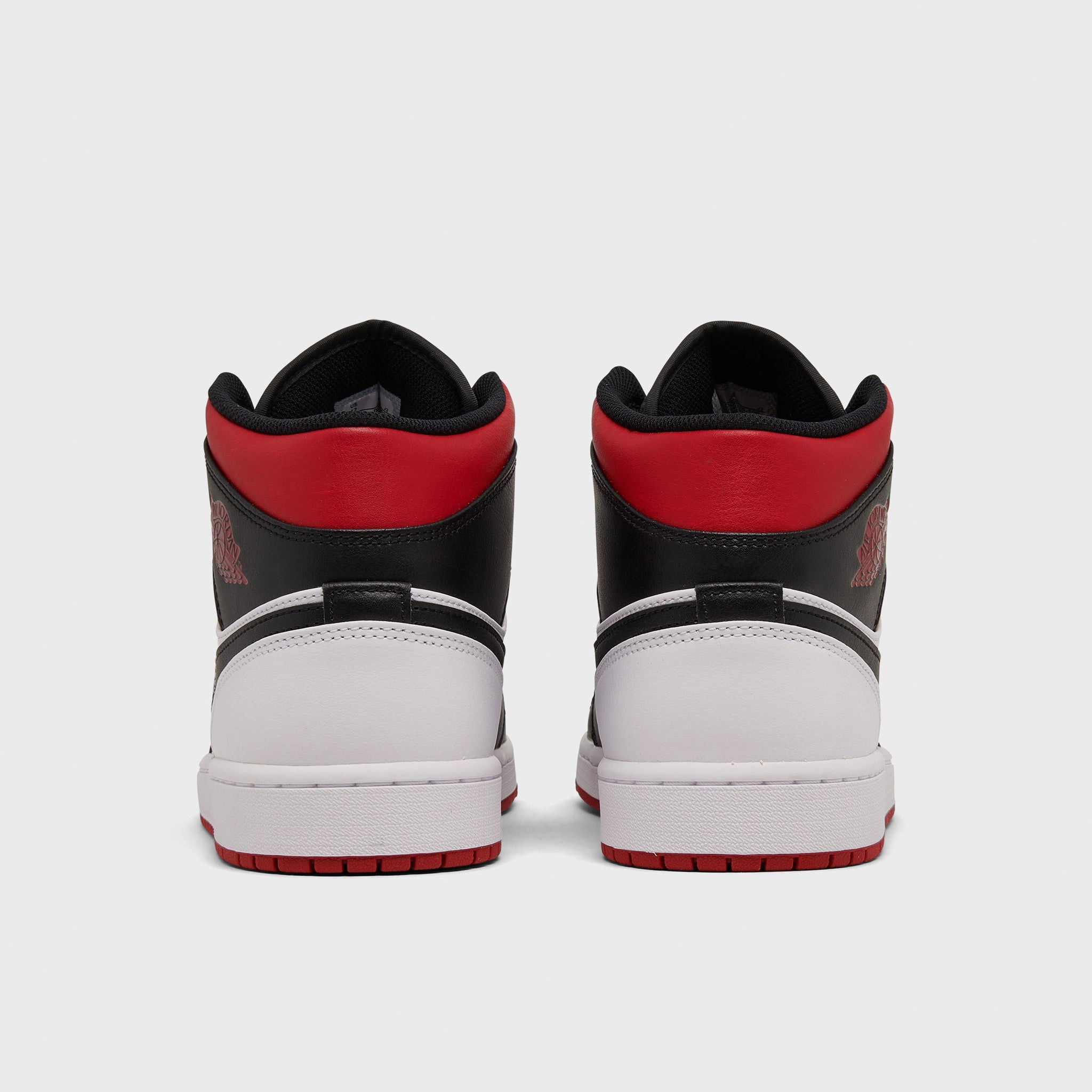 Jordan 1 Mid White / Gym Red - Black