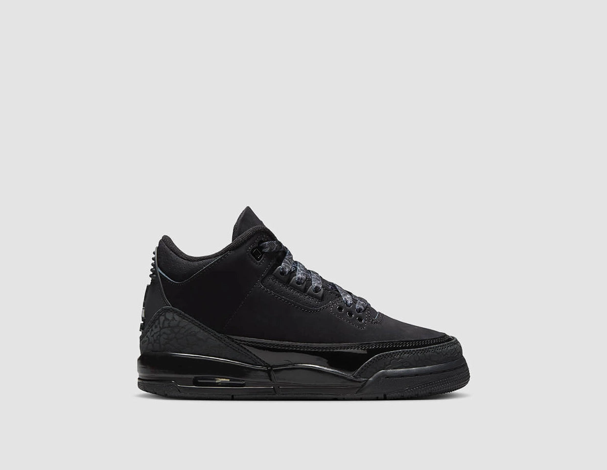 Jordan 3 Retro GS Black / Dark Charcoal - White