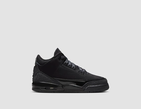 Jordan 3 Retro GS Black / Dark Charcoal - White