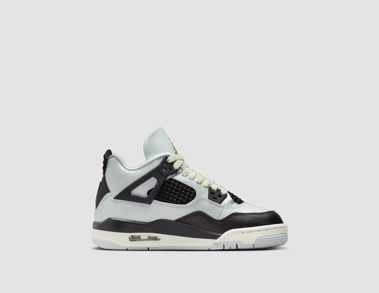 Jordan 4 Retro GS Pure Platinum / Metallic Gold - Black