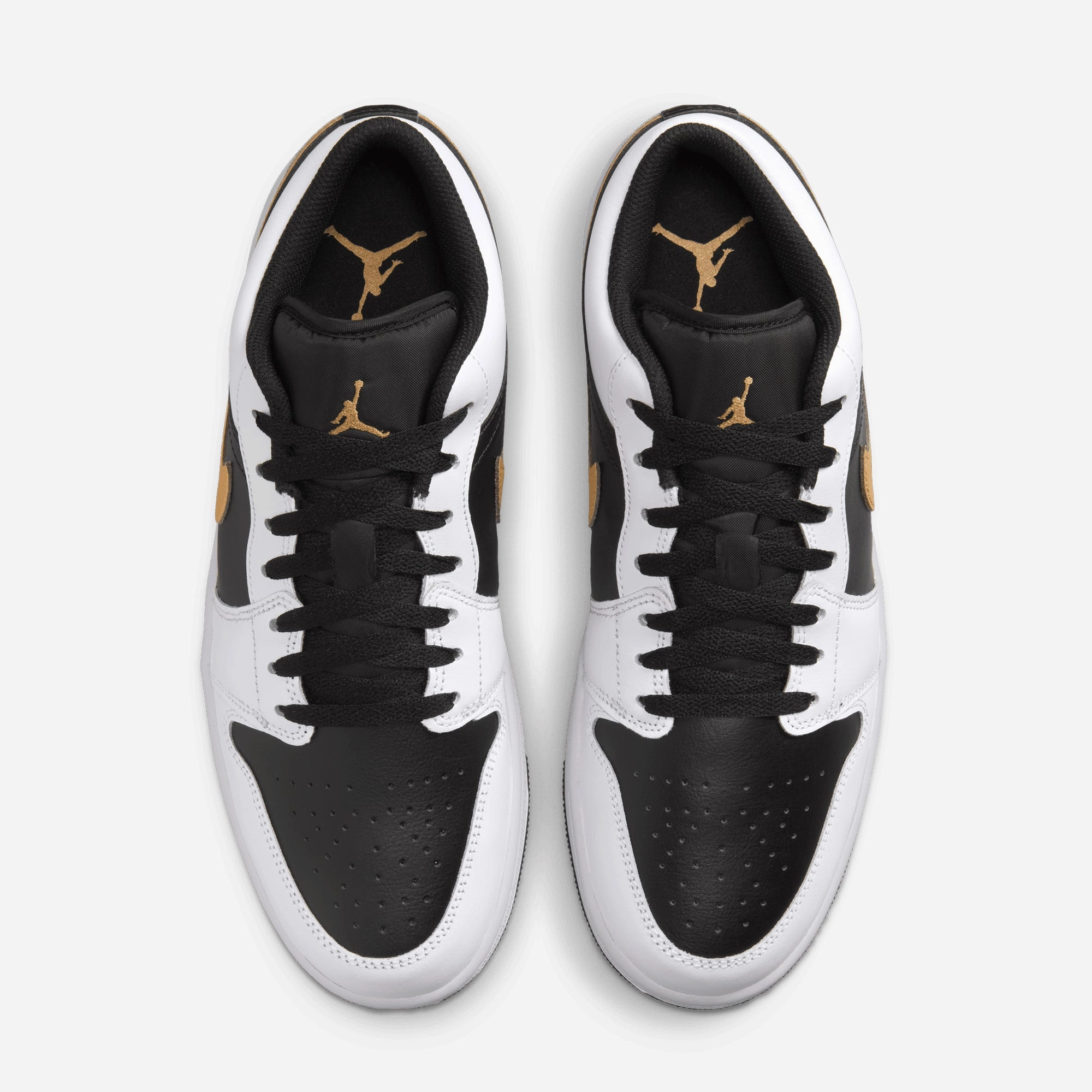 JORDAN | AIR JORDAN 1 LOW { WHITE/METALLIC GOLD-BLACK