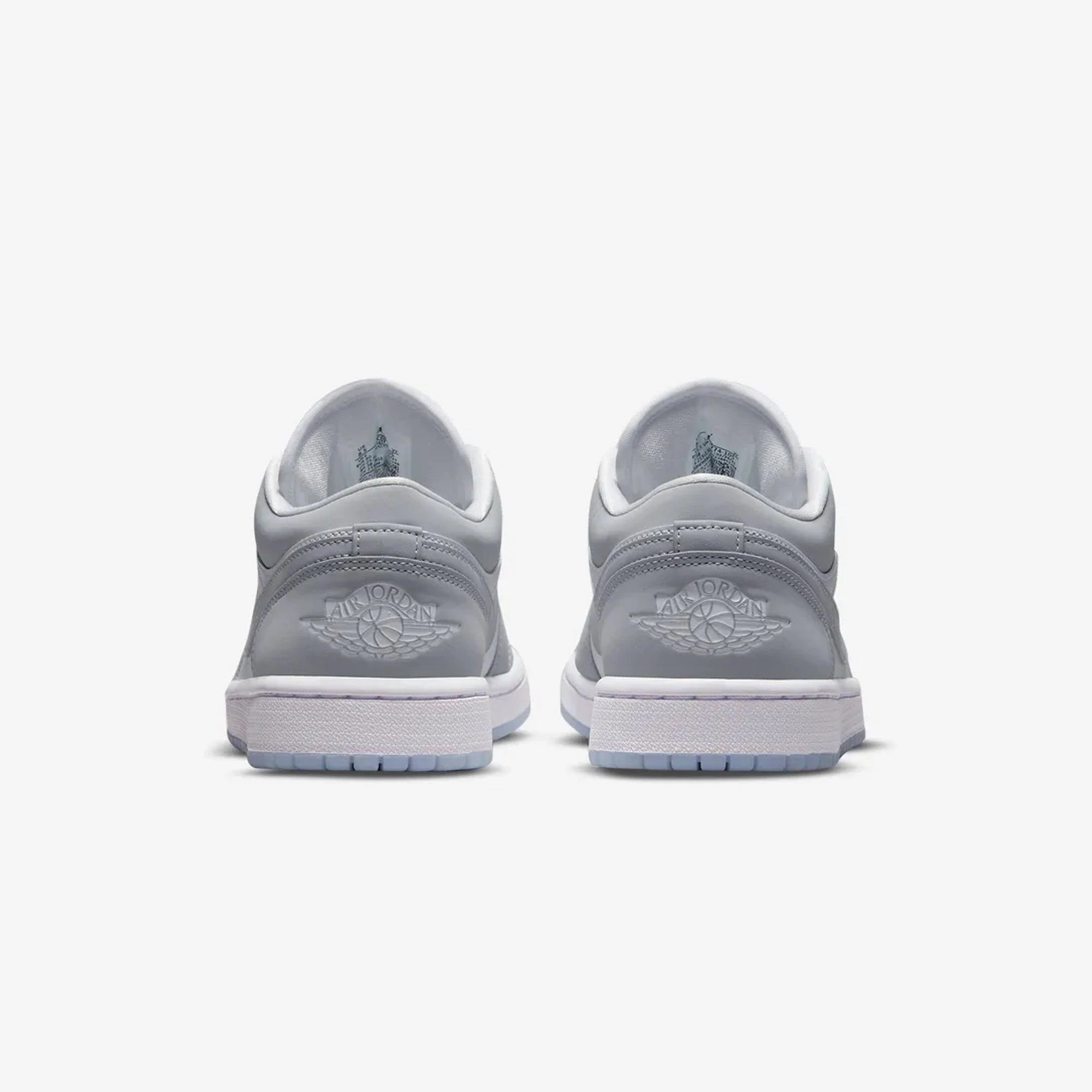 Jordan | AIR JORDAN 1 LOW  { WHITE/WOLF GREY-ALUMINUM