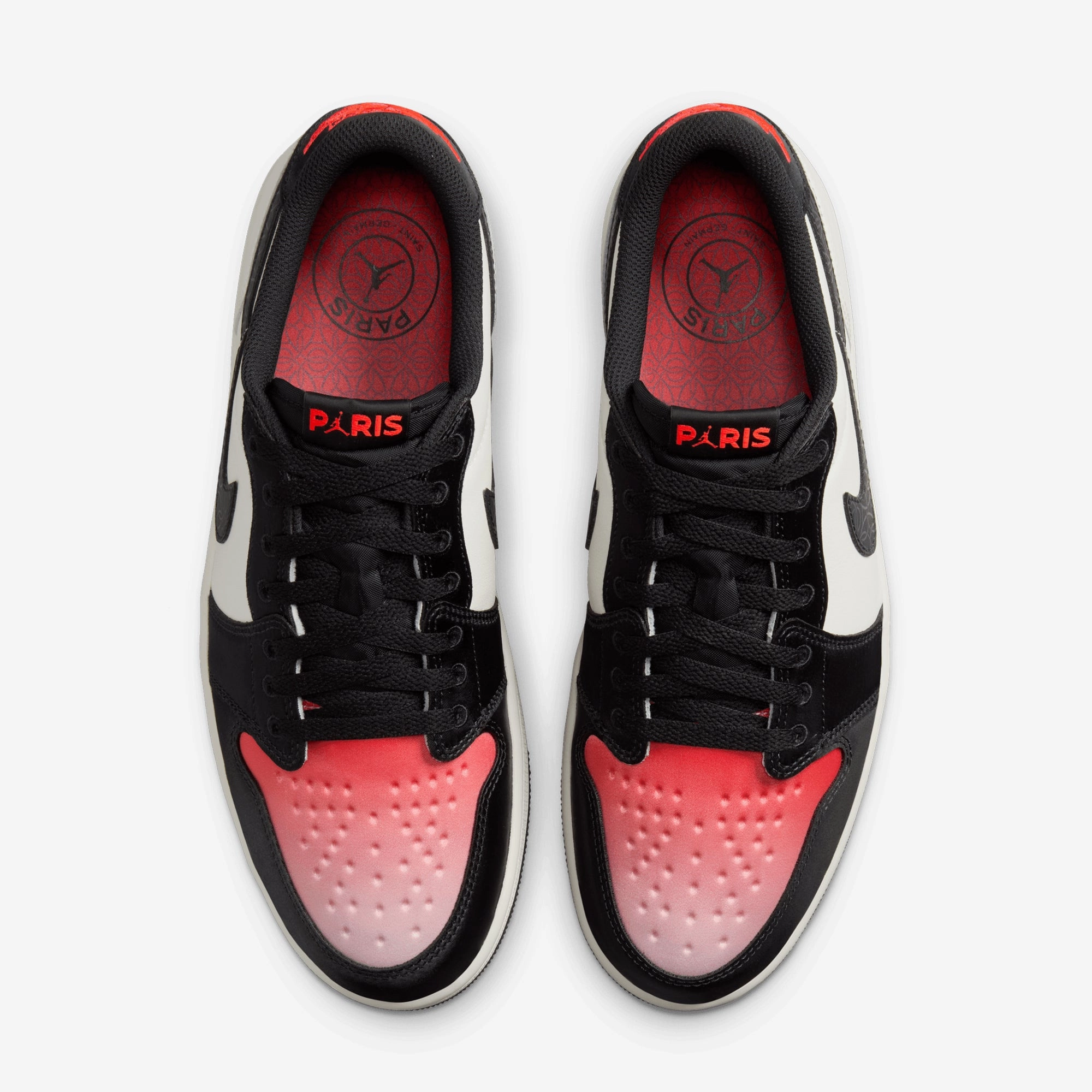 JORDAN | AIR JORDAN 1 RETRO LOW PARIS SAINT-GERMAIN { SAIL/OFF NOIR-INFRARED 23-PINK OXFORD