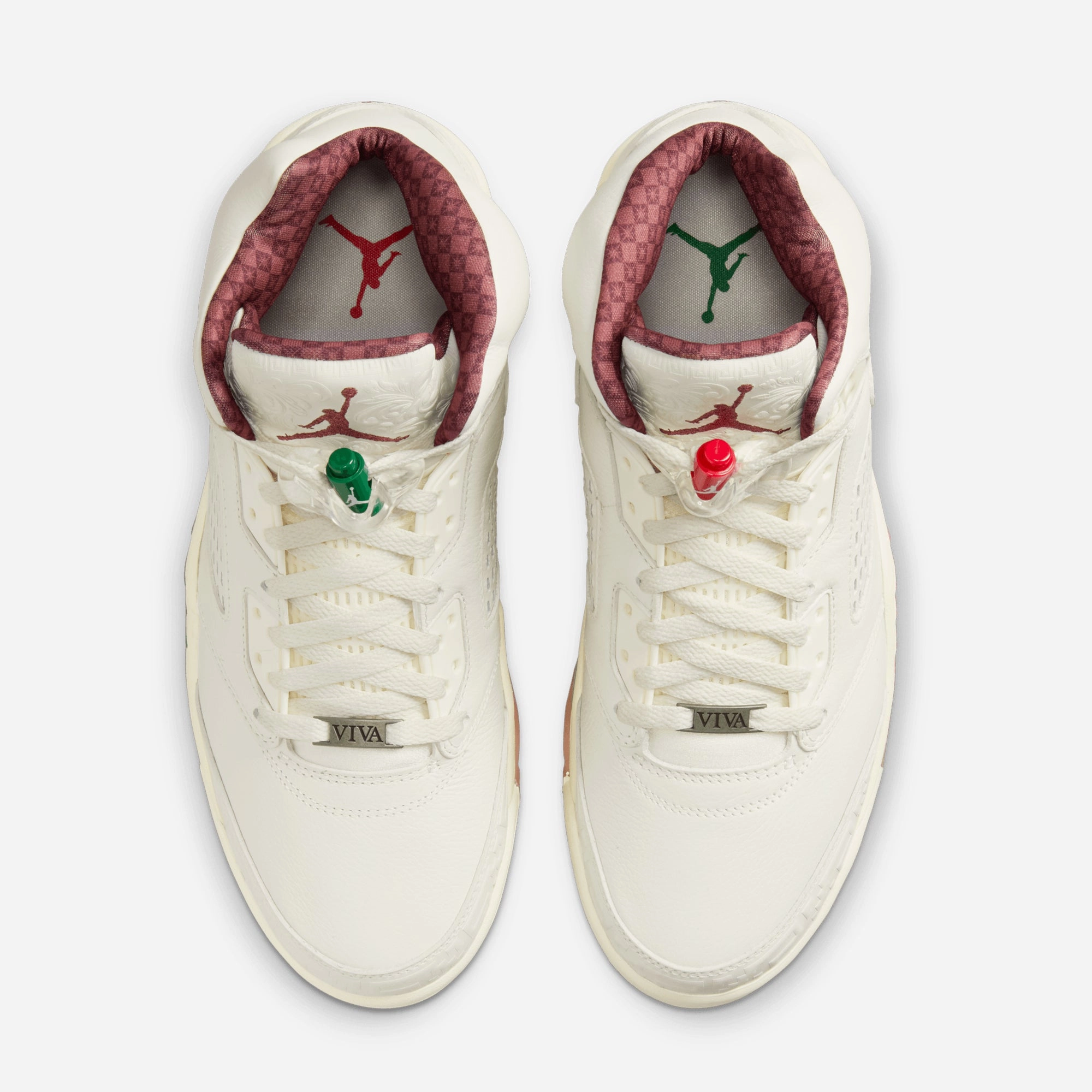 JORDAN | AIR JORDAN 5 RETRO EL GITRO { SAIL/DARK PONY-COCONUT MILK-PINE GREEN
