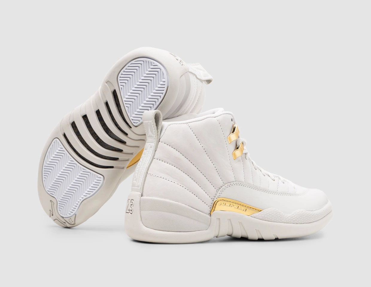 Jordan Women's 12 Retro Phantom / Metallic Gold - White