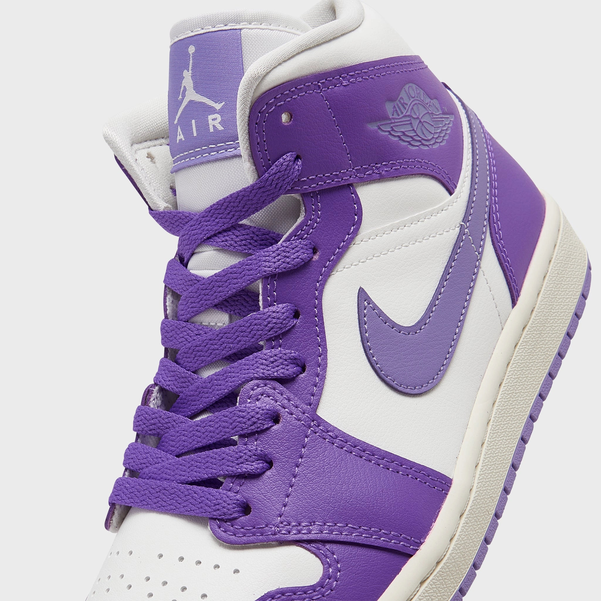 Jordan Women's 1 Mid Action Grape /  Sail - Sky J Light Purple