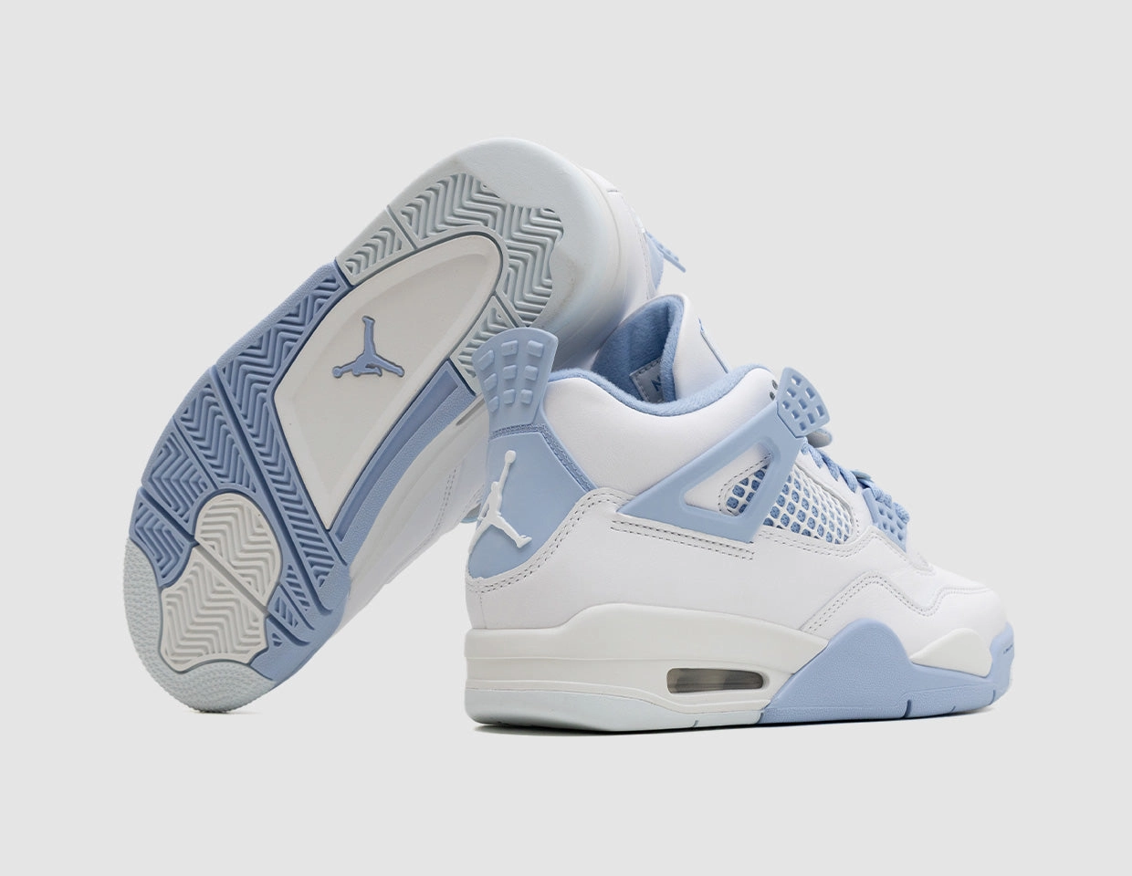 Jordan Women's 4 Retro White / Aluminum - Blue Tint