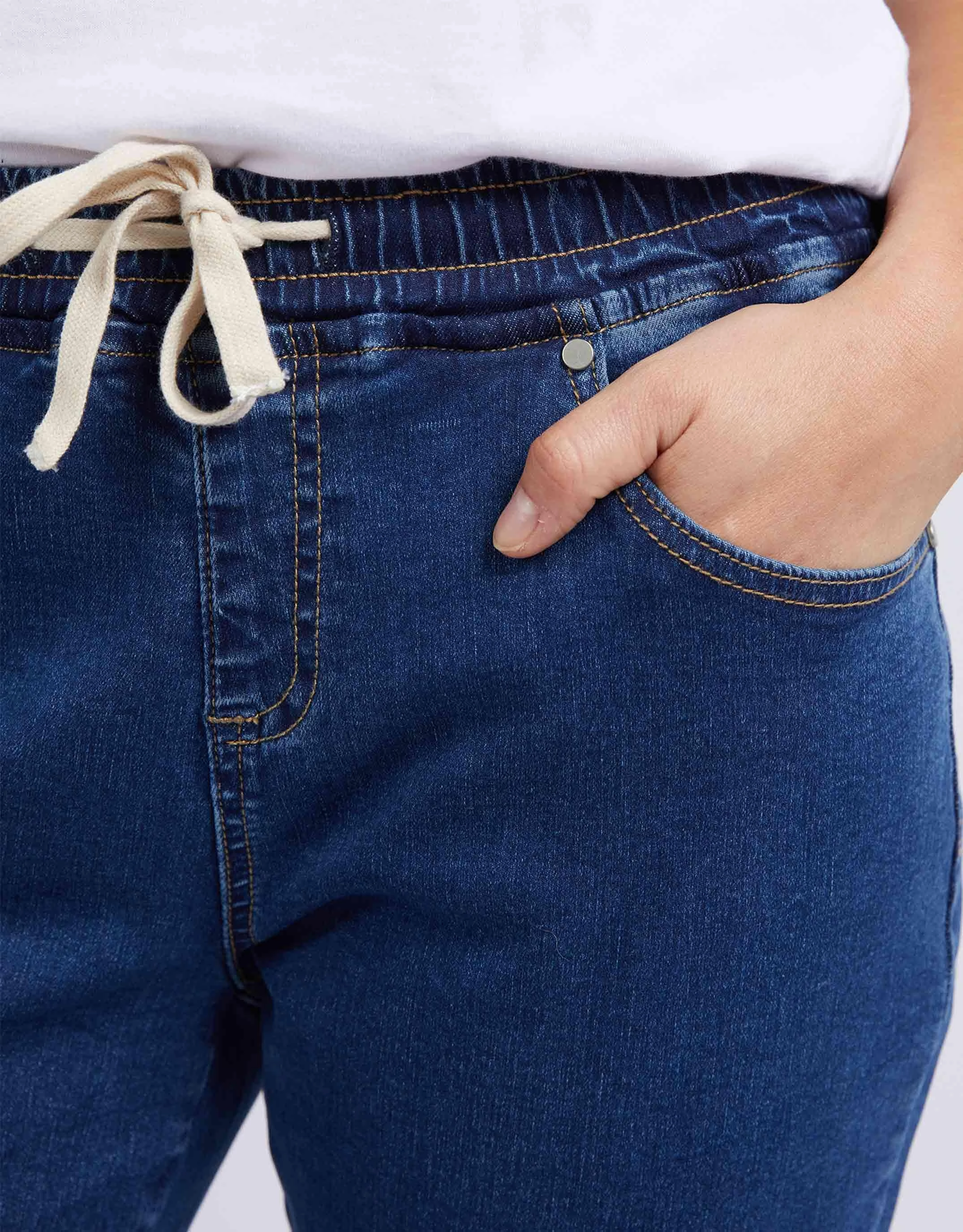 Juliette Jogger Jean - Dark Blue Wash